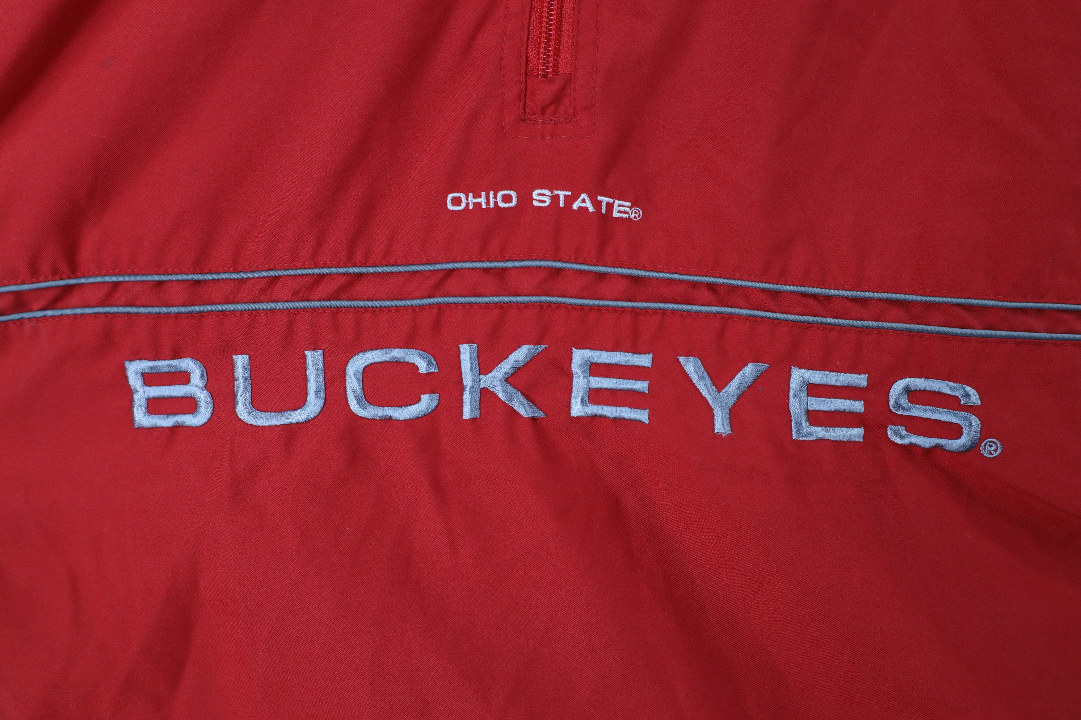 Vintage Vintage 90s Ohio State University Hooded Pullover Jacket Size US XL / EU 56 / 4 - 5 Thumbnail