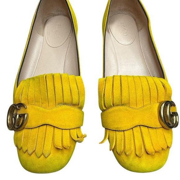 Gucci GUCCI Marmont Kiltie Fringe Loafer Flats EU 37.5 US 7.5 Yell Size US 7.5 / IT 37.5 - 6 Thumbnail