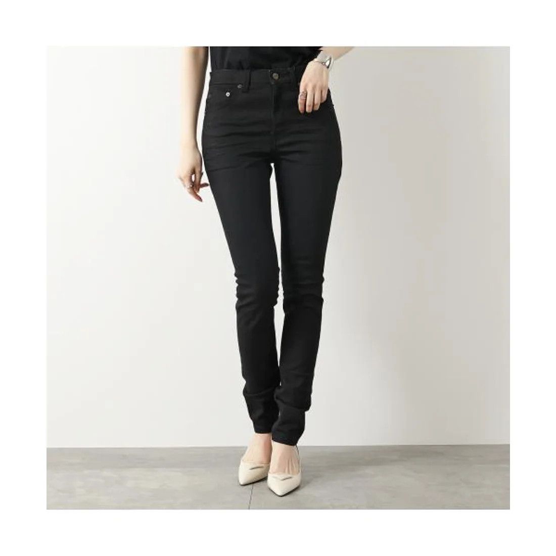 Saint Laurent Paris o1s1wg111124 Skinny fit Denim Jeans in Used Black Size 25" / US 0 / IT 36 - 1 Thumbnail