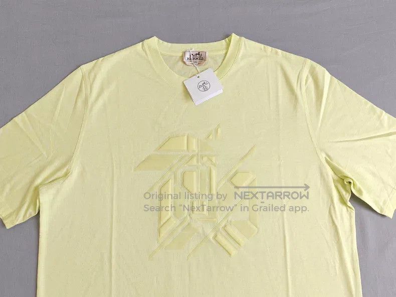 Hermes Hermes Men's Short Sleeve T-Shirt, 'Chevaux en Symetrie 3D Size US XXL / EU 58 / 5 - 4 Thumbnail