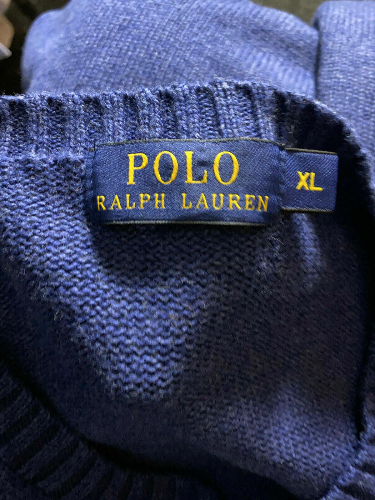 Polo Ralph Lauren Men Polo Ralph Lauren Blue Crew Neck Knit Sweater Size XL Size US XL / EU 56 / 4 - 9 Thumbnail