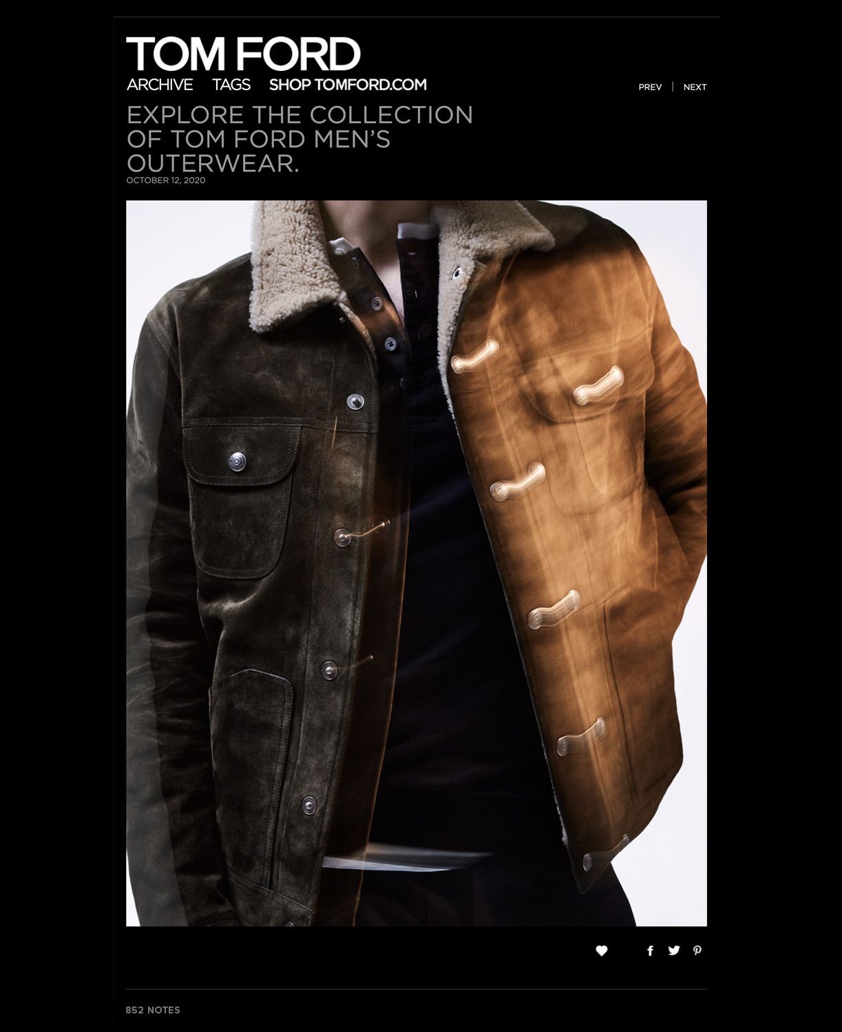 Tom Ford A-List Celeb Favorite, Coveted $9,800 w/tax Suede Shearling Size US M / EU 48-50 / 2 - 1 Thumbnail