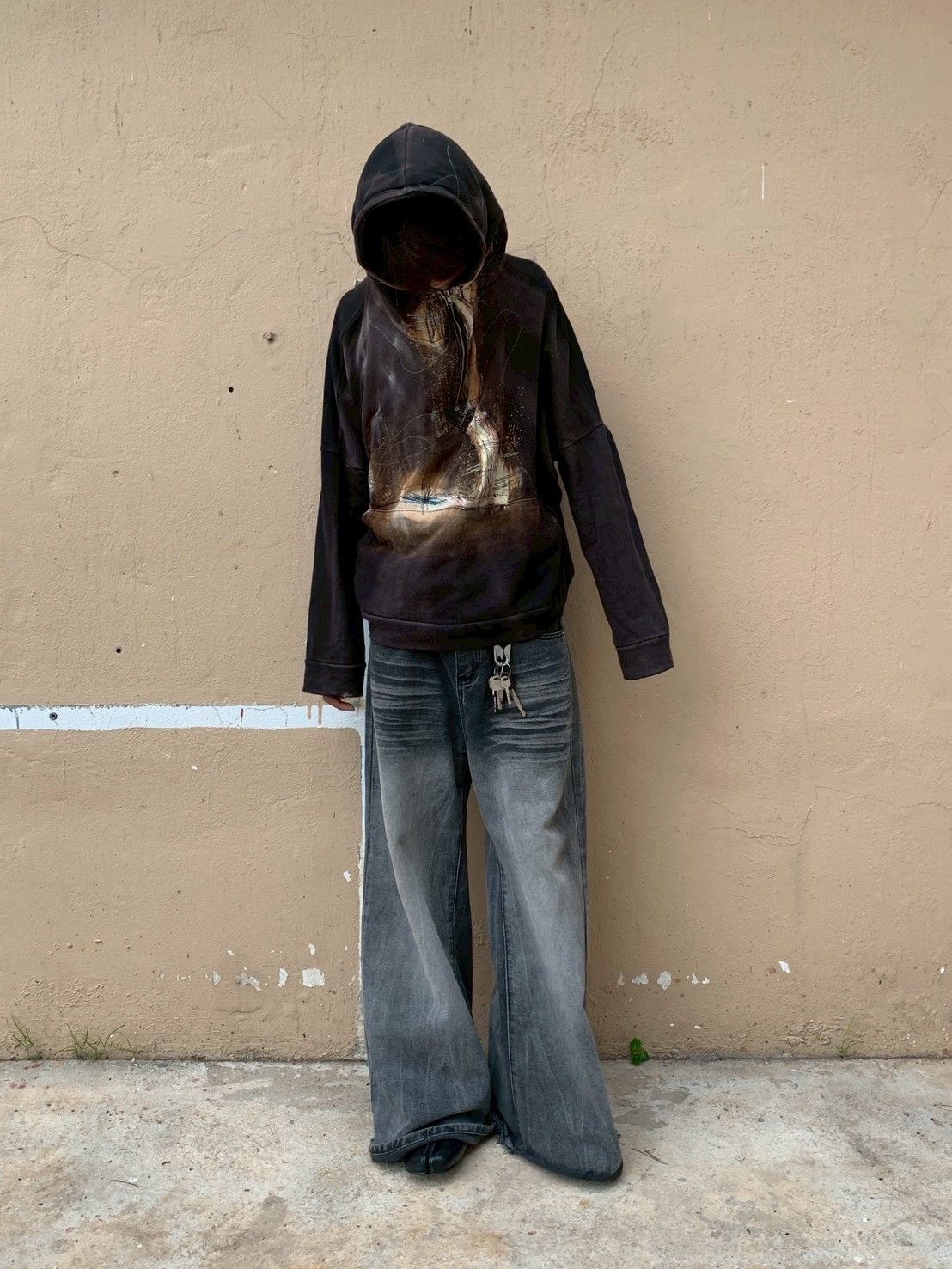 Other 1/1 Faded DARKPULL Patchwork Hoodie Half Zip like Kapital Size US XL / EU 56 / 4 - 7 Thumbnail