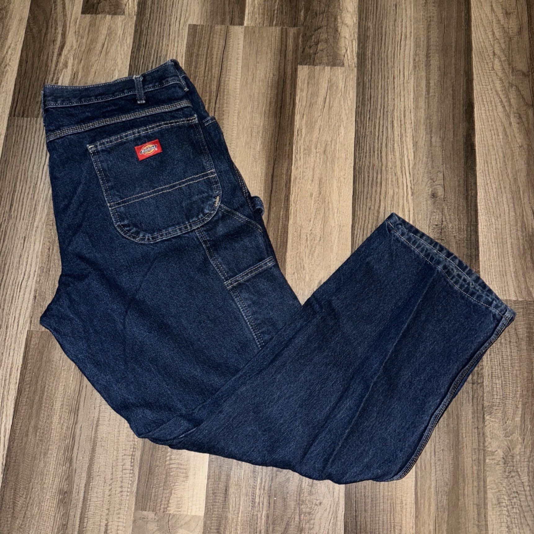 Dickies Dickies Jeans Denim Blue 38x32 Carpenter Jeans Relaxed Straight Mens Adult Regular Size 38 32 Color Blue Denim Dickies Carpenter Jeans Size US 38 / EU 54 - 2 Thumbnail