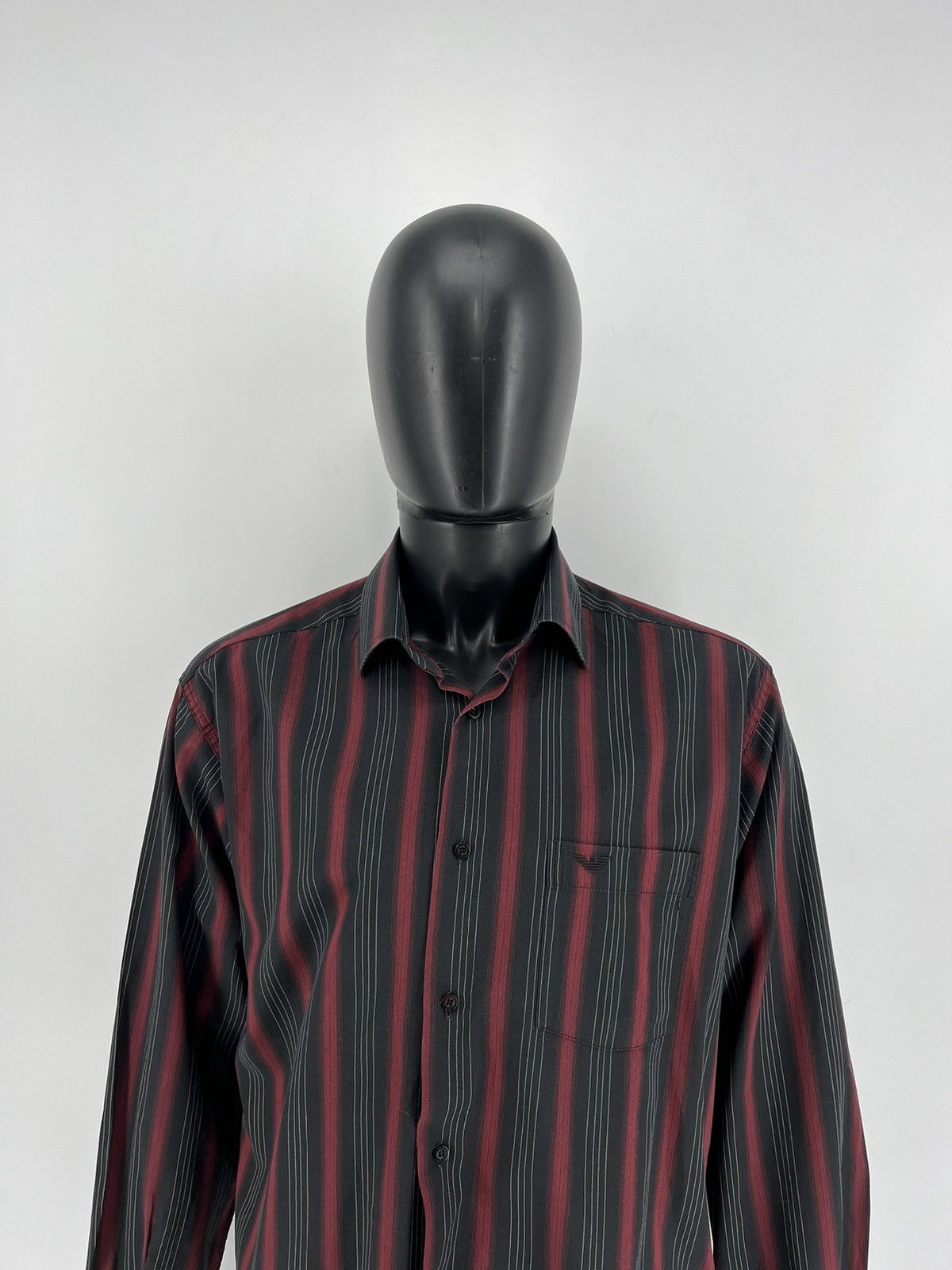 Armani Vintage Striped Shirt Armani Collezioni Size XL Rare Size US XL / EU 56 / 4 - 1 Thumbnail