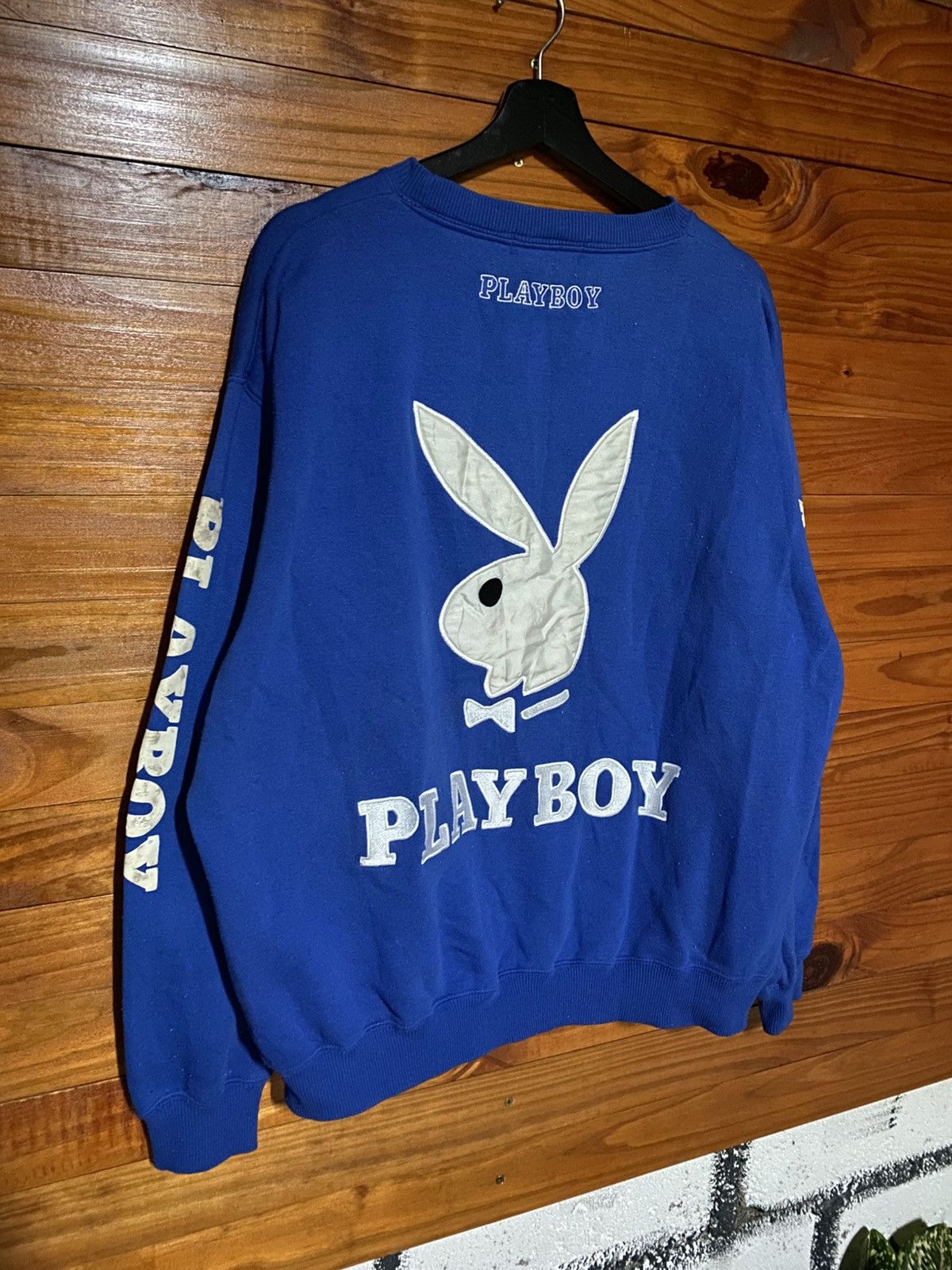Playboy Vintage Playboy Blue Crewneck Sweatshirt XL Retro 90s Style Size US XL / EU 56 / 4 - 6 Thumbnail
