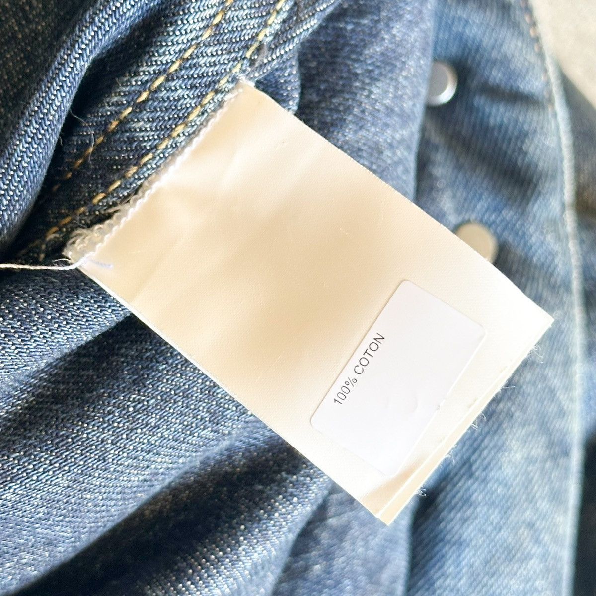 Balenciaga SAMPLE Oxidized Padded Japanese Denim Jacket Size US M / EU 48-50 / 2 - 5 Thumbnail