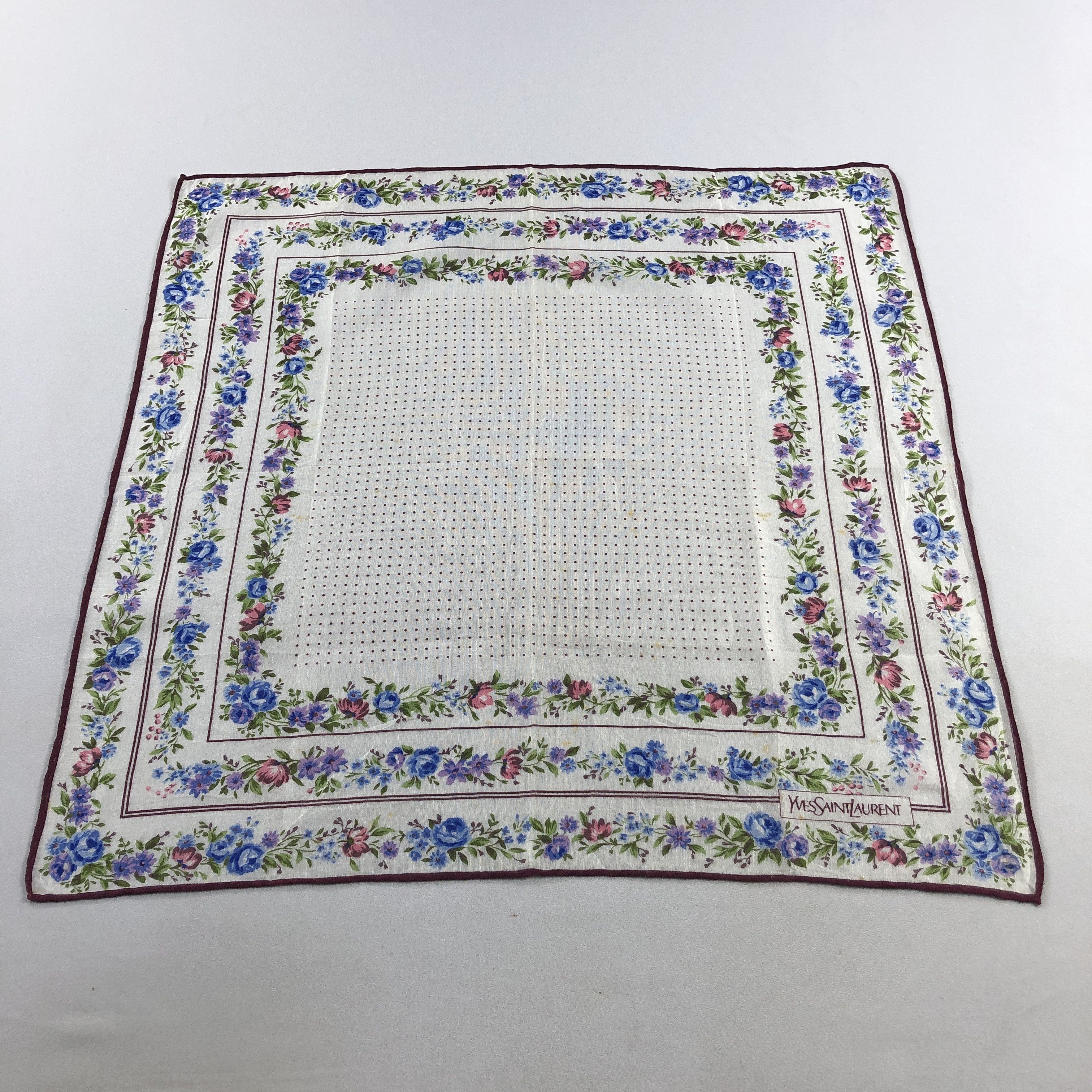Vintage × Yves Saint Laurent YSL Handkerchief Neckerchief Bandana H2590 Size ONE SIZE - 1 Thumbnail