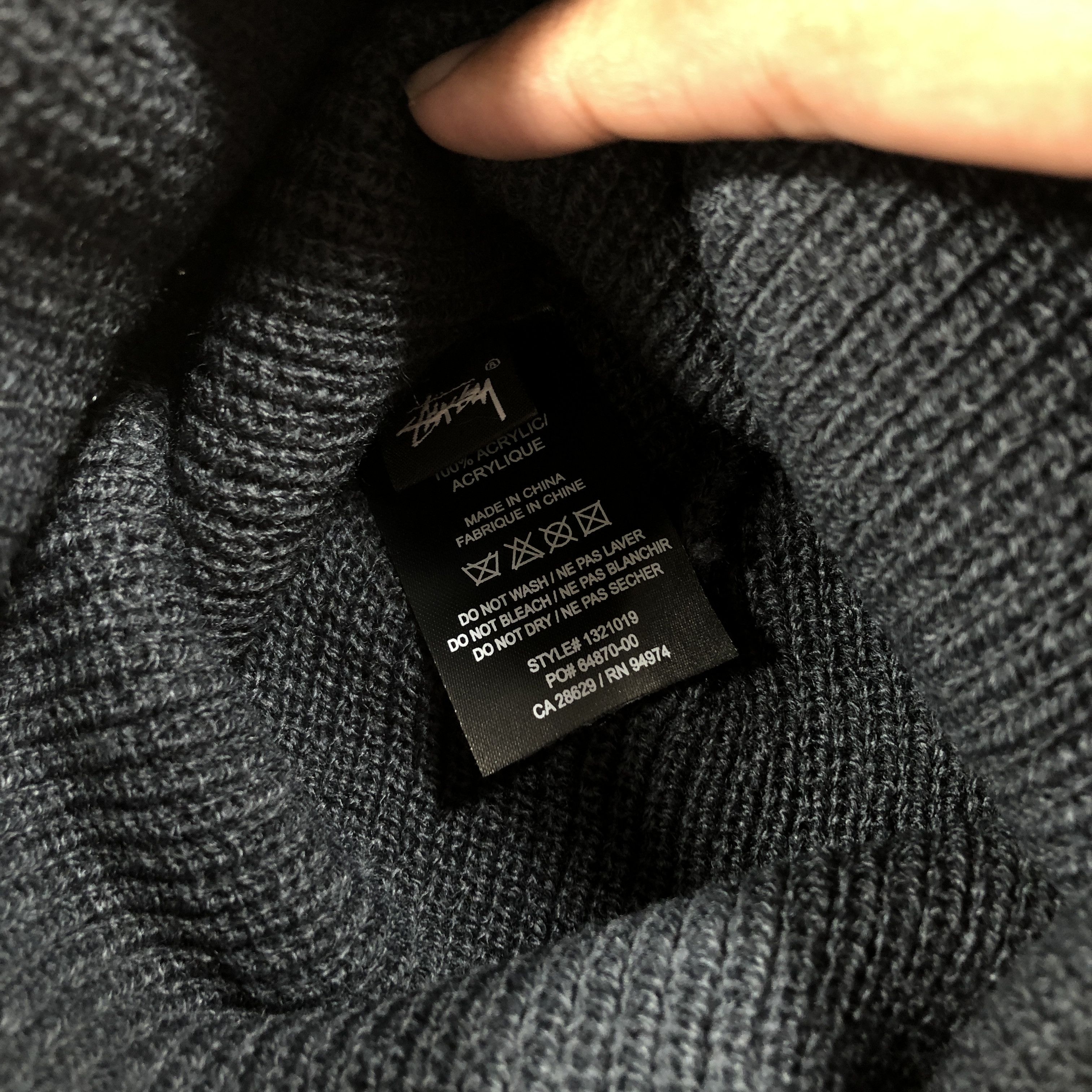 Stussy STUSSY BASIC LOGO BEANIE HAT GREY Size ONE SIZE - 4 Thumbnail