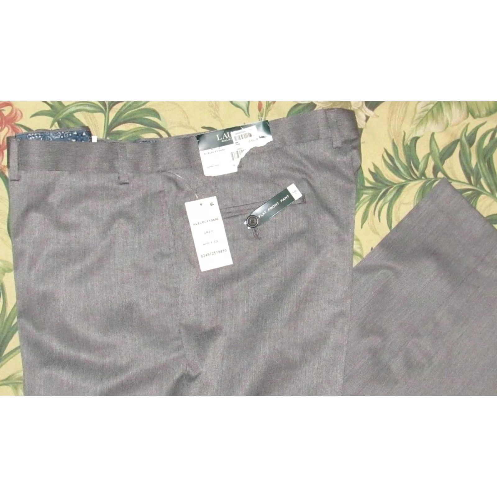 Ralph Lauren Polo RALPH LAUREN Dress Pants Grey Flat Front 40 x 32 NWT Mens Size US L / EU 52-54 / 3 - 2 Thumbnail
