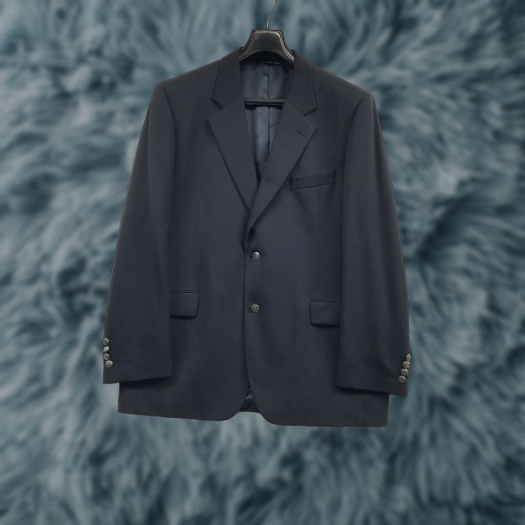 Vintage Barneys New York Blazer Mens Size 46 R Blue 100% Wool Sport Coat Jacket Size 46R - 1 Thumbnail