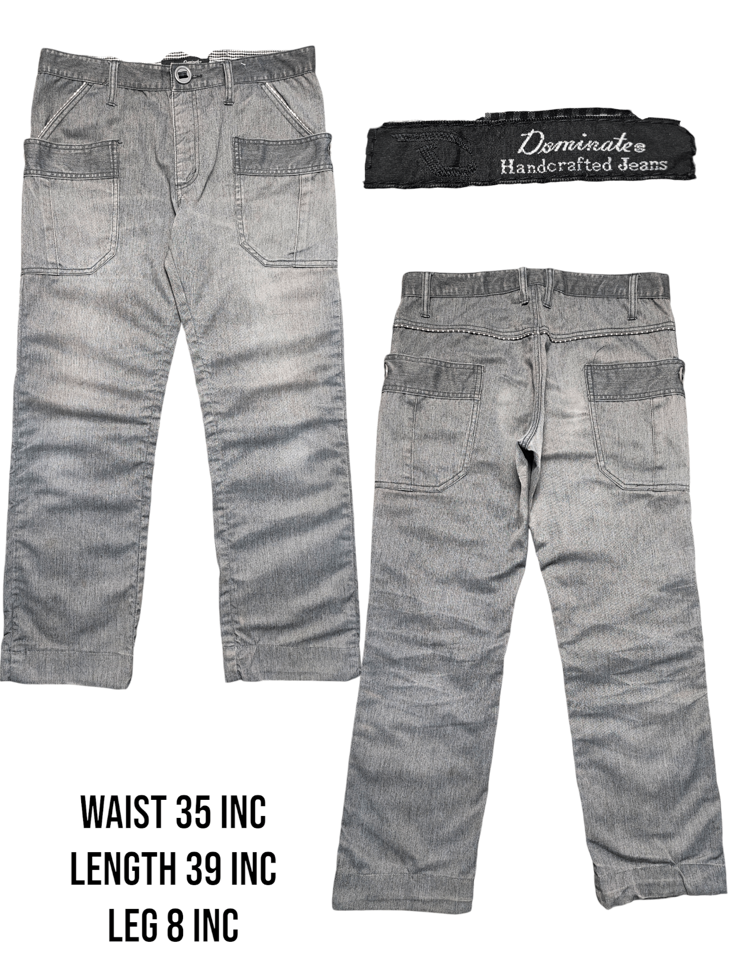 If Six Was Nine DOMINATE HANDCRAFTED BIKER JEANS STYLE Size US 35 - 1 Thumbnail