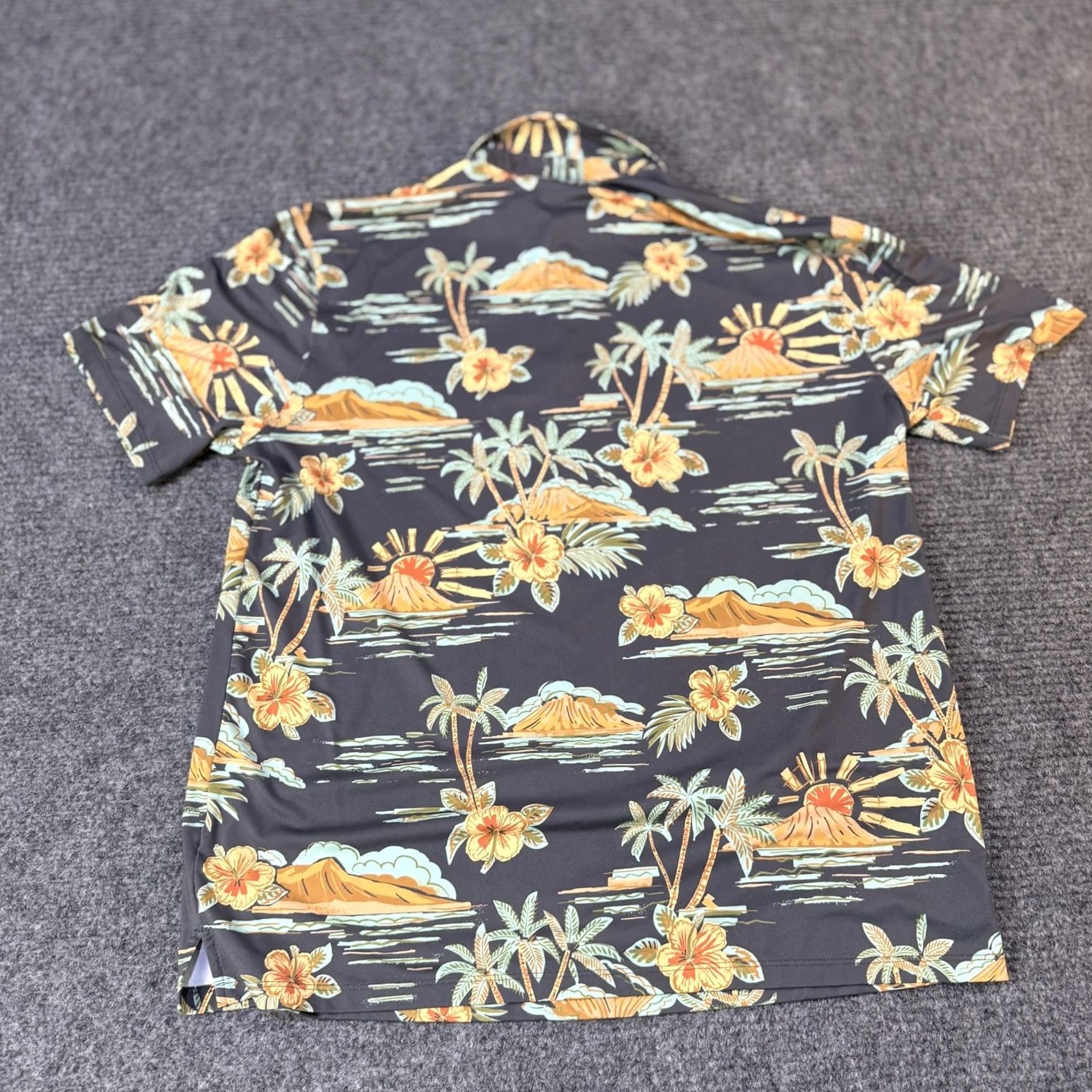 Vintage Kahala Polo Shirt Mens Large Gray Hawaiian Volcano Floral Tropical Golf Size US XL / EU 56 / 4 - 8 Thumbnail