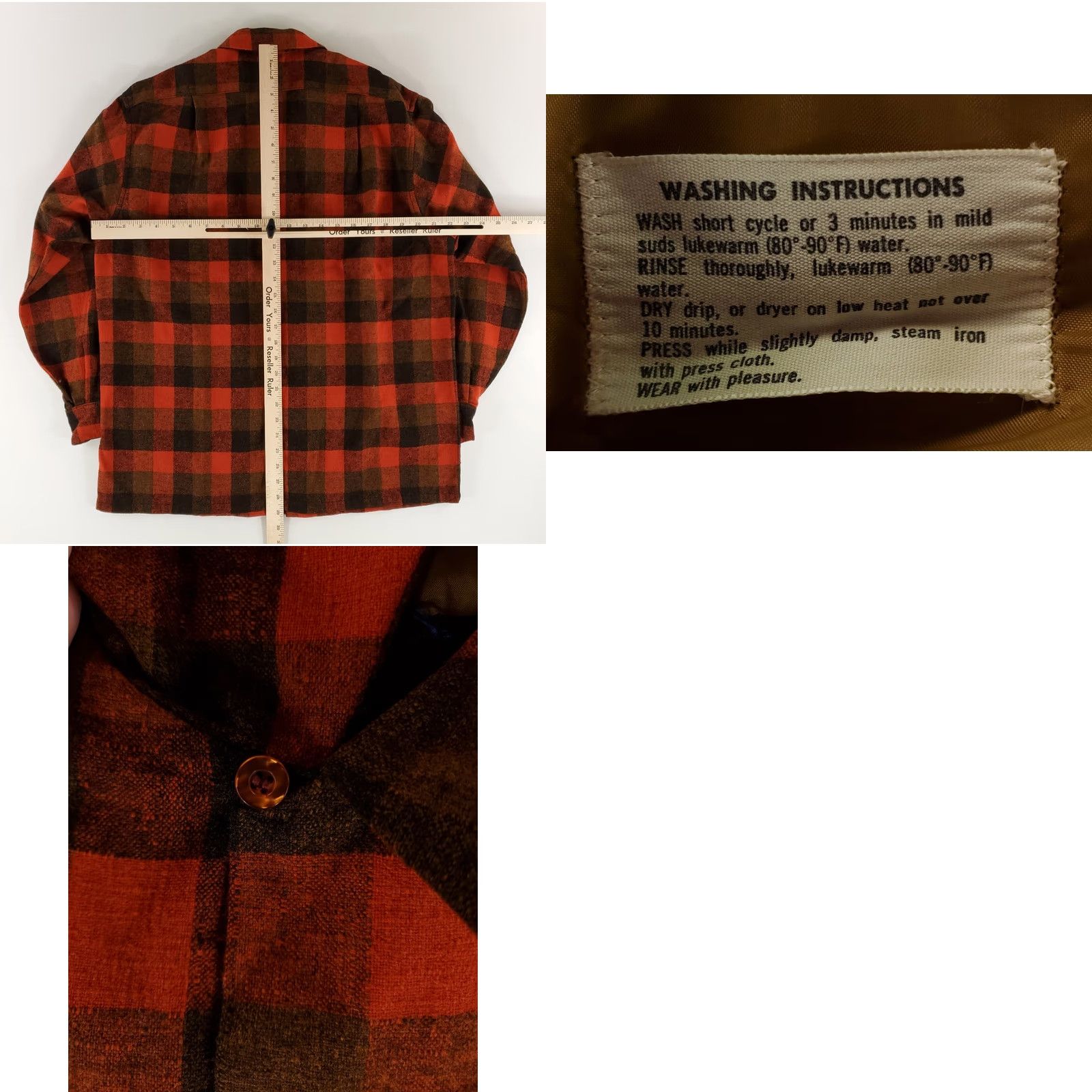 Pendleton VINTAGE Pendleton Board Shirt Buffalo Check Red Black Long Sleeve Mens L Size US L / EU 52-54 / 3 - 8 Thumbnail