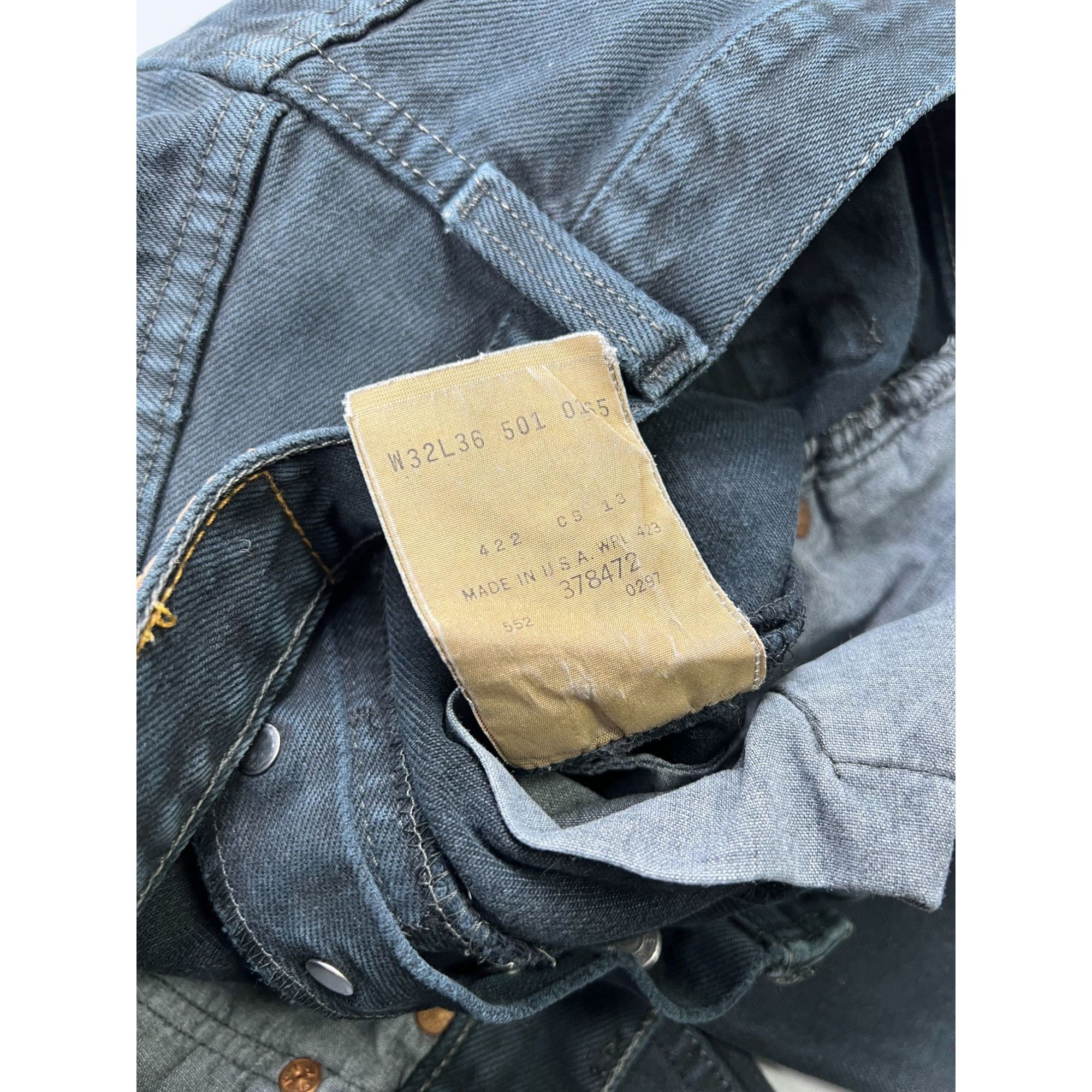 Levi's Levi’s 501 Made In USA Black Denim Jeans Pants (Y0937) Size US 32 / EU 48 - 8 Thumbnail