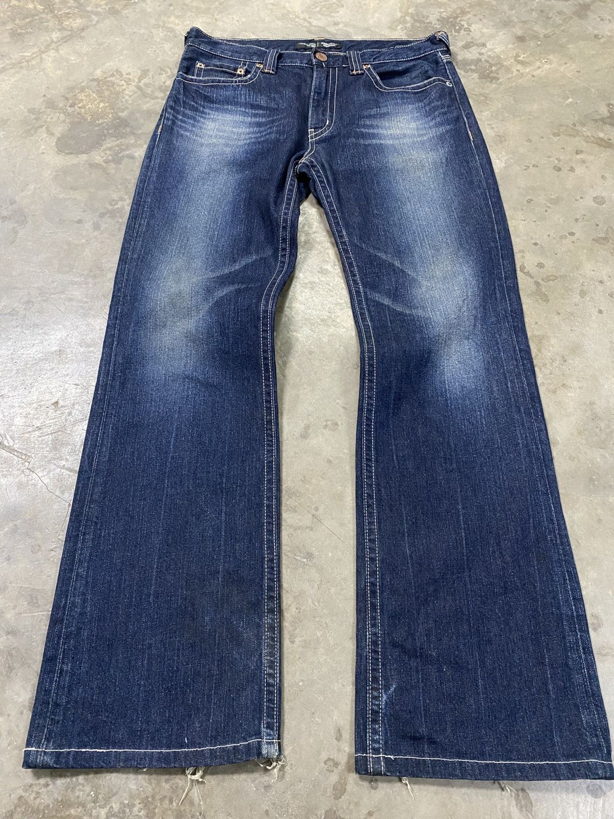 If Six Was Nine × Tornado Mart × Uniqlo Japan Uniqlo Jeans Regular Fit Bootcut Flared @266 Size US 32 / EU 48 - 6 Thumbnail