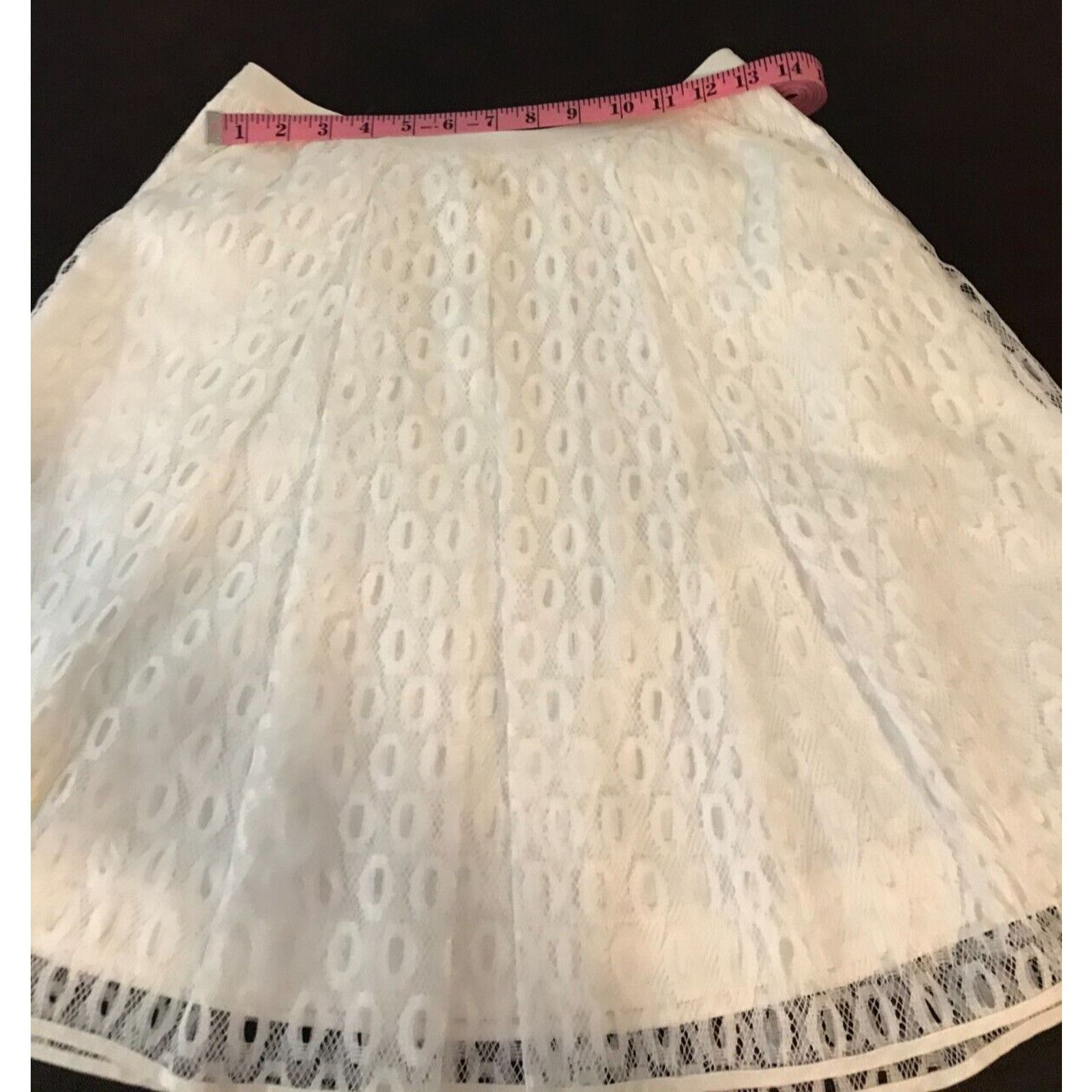 Anthropologie Anthropologie Maeve Lace White Overlay Skirt with Pockets Size 25" / US 0 / IT 36 - 4 Thumbnail