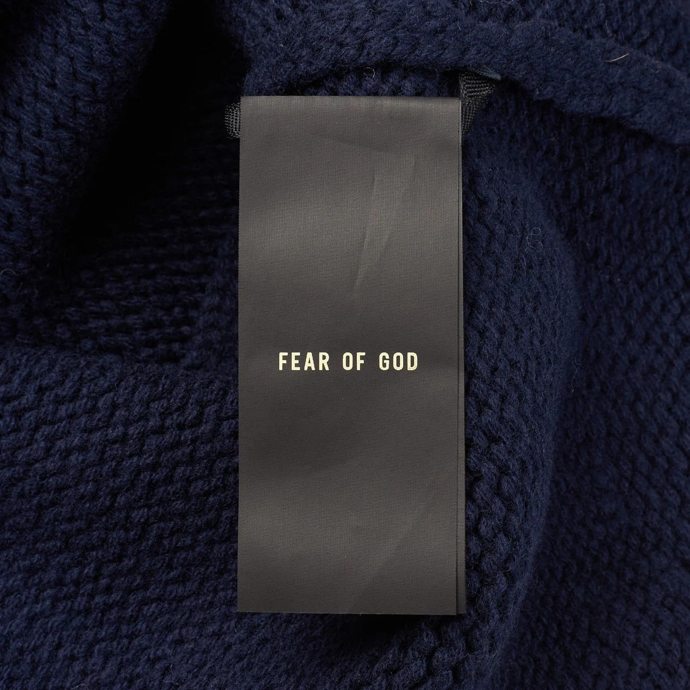 Fear of God FEAR OF GOD Navy Blue Wool Chunky Knit Overlap Sweater Size US L / EU 52-54 / 3 - 4 Thumbnail