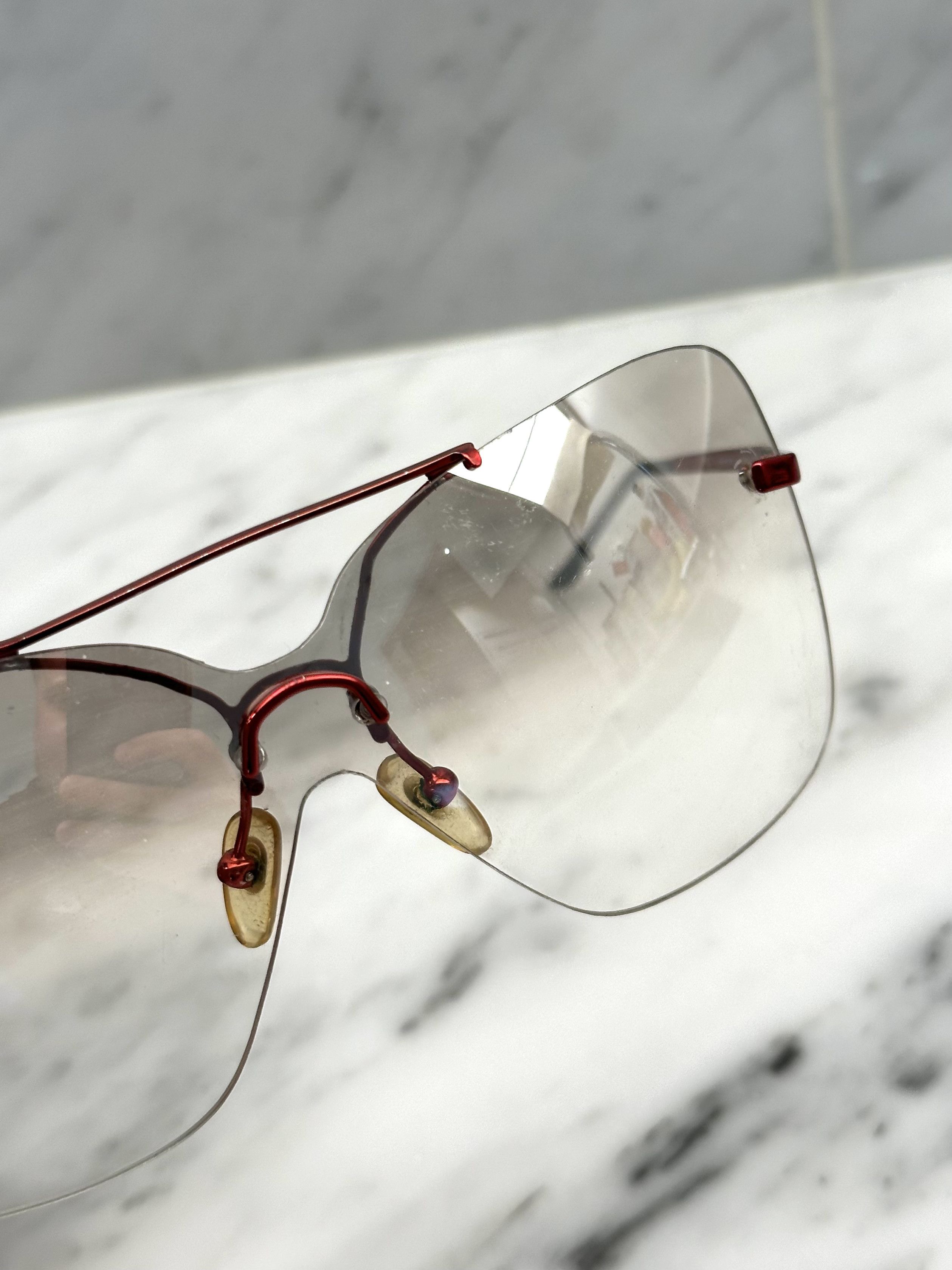 Dior Dior 47 Red Transparent Sunglasses Size ONE SIZE - 6 Thumbnail