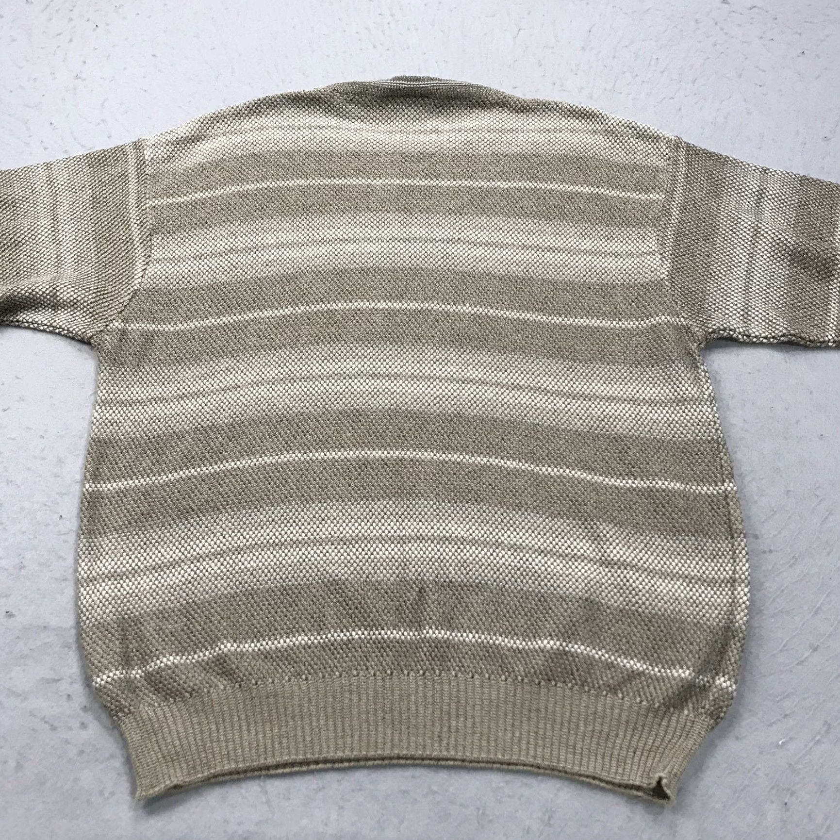 Ermenegildo Zegna Ermenegildo Zegna Sweater Mens Small 48 Brown Striped Knit Crewneck Pullover Size US S / EU 44-46 / 1 - 6 Thumbnail