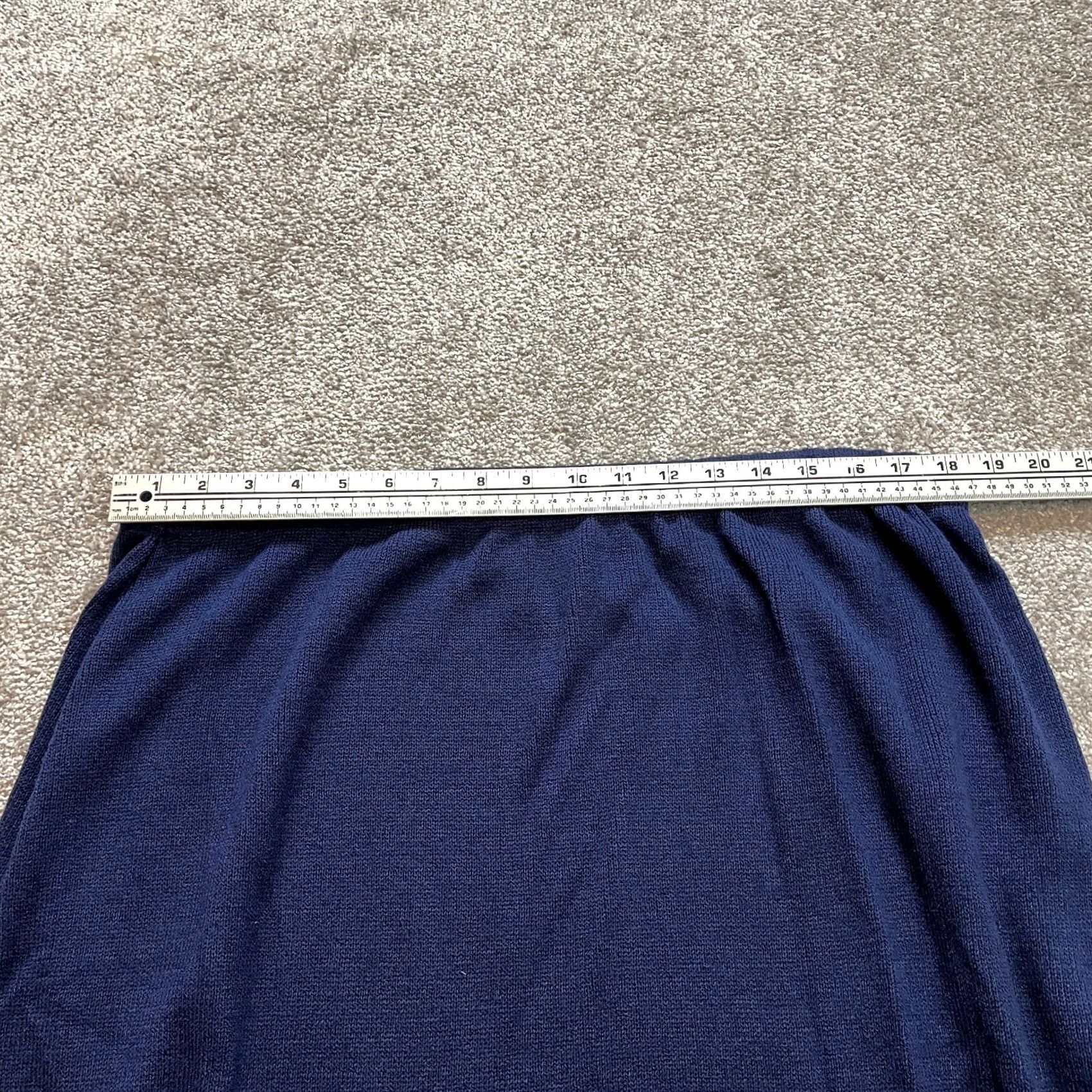 Vintage Unbranded Heavyweigt Skirt Womens 3X Blue Stretch A Line Vintage Knee Length Nylon Acrylic Knit Plus Size Ladies 3X Skirt Womens Stretch Vintage 90s? Size 40" / US 18 - 4 Thumbnail