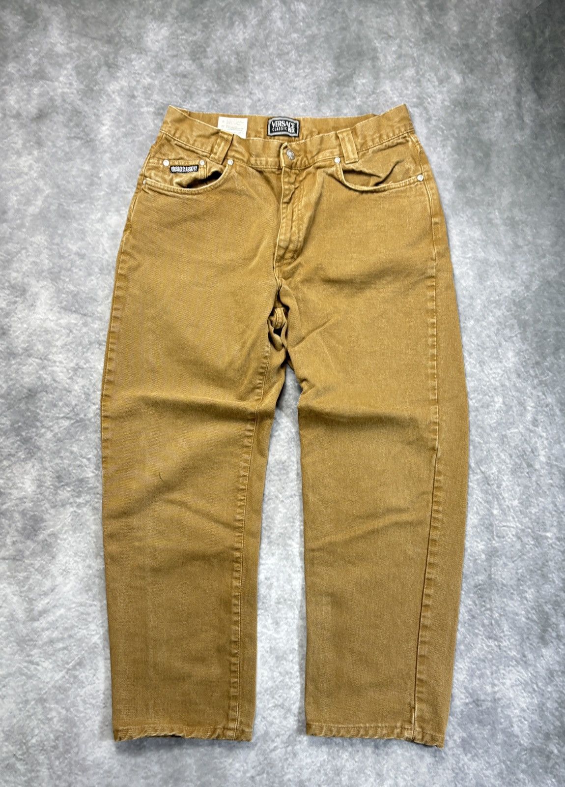 Versace × Versace Jeans Couture × Vintage 1990s Versace Classic V2 Jeans Vintage Versace Brown Denim Size US 28 / EU 44 - 2 Thumbnail