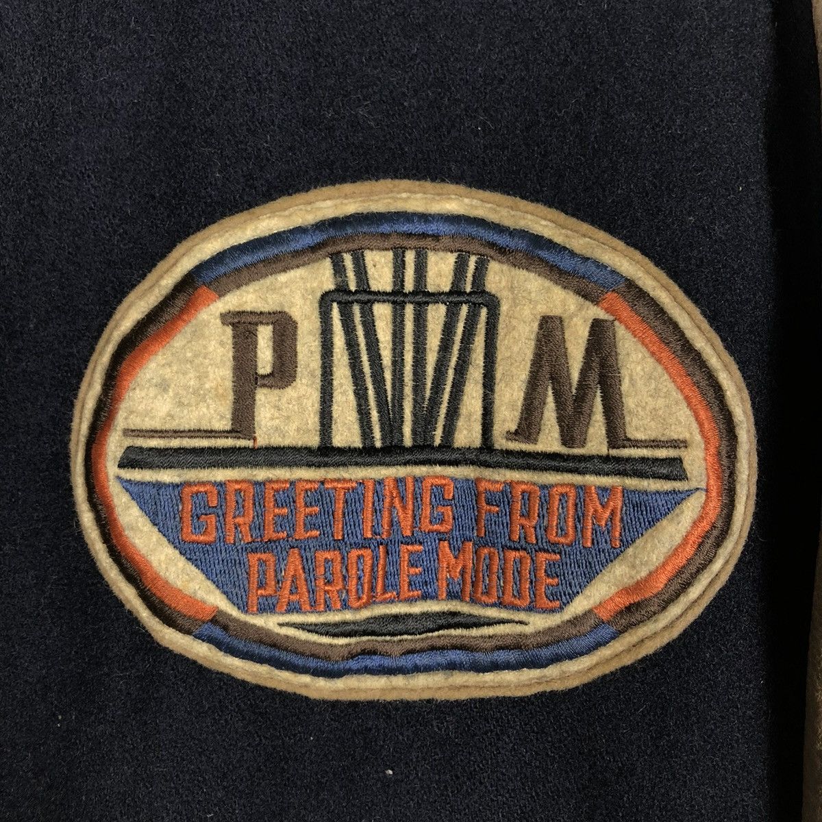 Japanese Brand 🔥VINTAGE JUMPER VARSITY LEATHER JACKET PAROLE MODE BIG LOGO Size US M / EU 48-50 / 2 - 19 Thumbnail