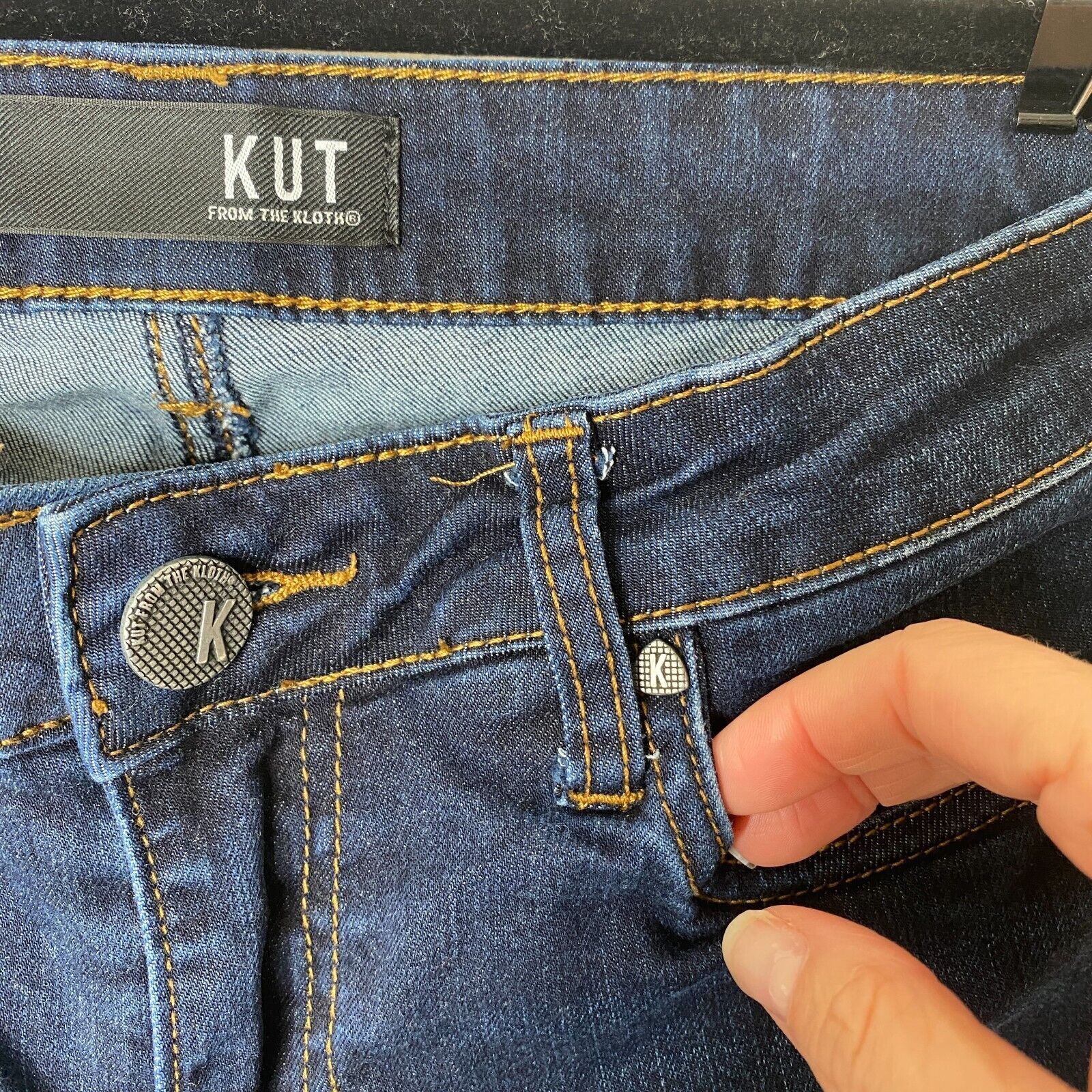 Other Kut From The Kloth Blue High Rise Slim Raw V-Cut Hem Jeans 4 Size 27" / US 4 / IT 40 - 2 Thumbnail