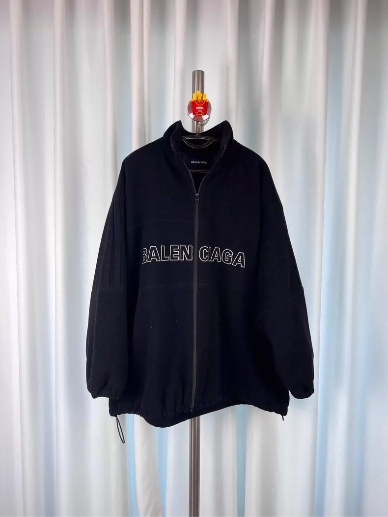 Balenciaga Balenciaga Letter on the chest wool fleece zipper jacket c Size US S / EU 44-46 / 1 - 1 Thumbnail