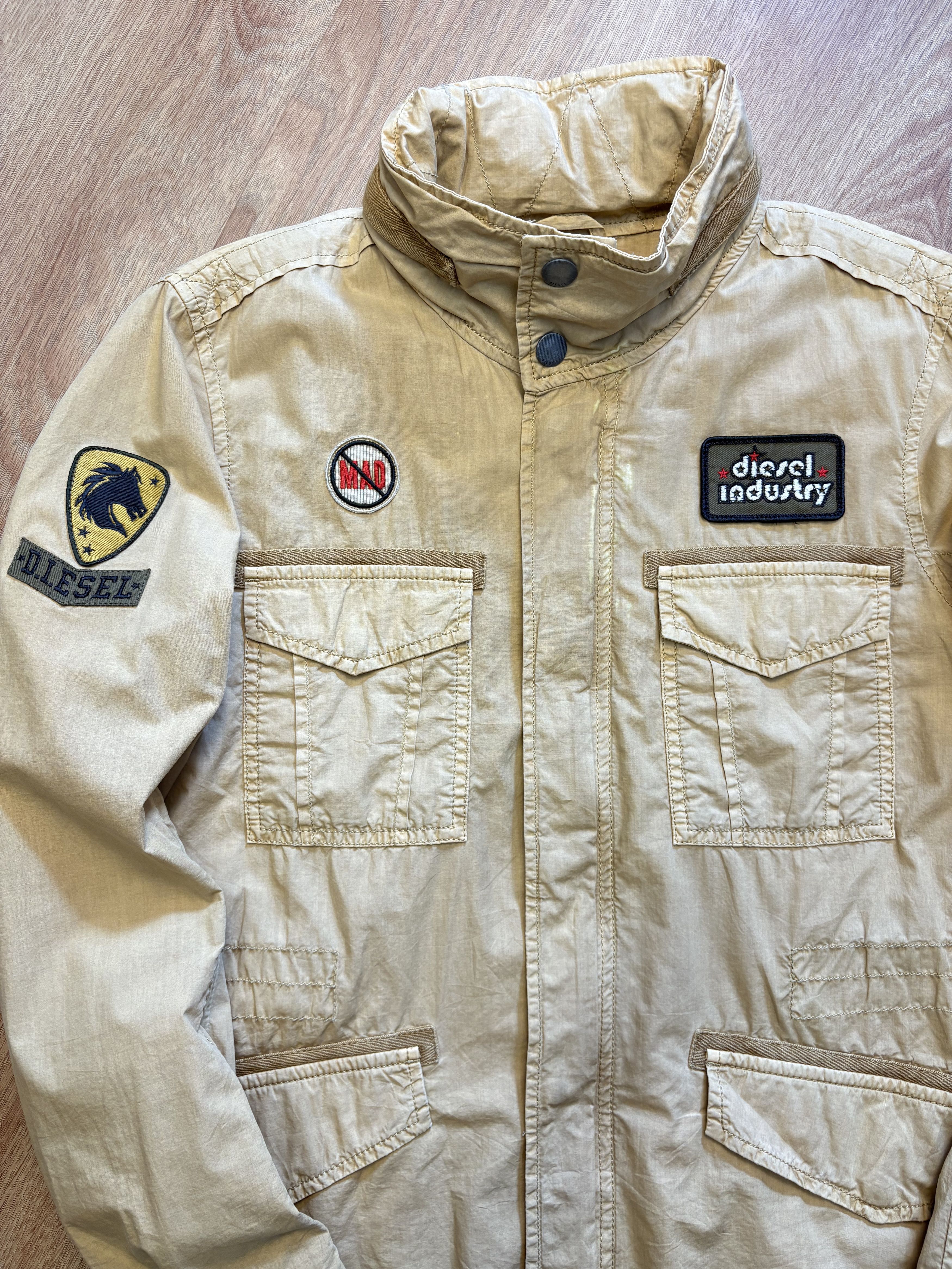 Diesel Diesel Industry 2000s Beige Work Jacket (women's S) Size S / US 4 / IT 40 - 2 Thumbnail