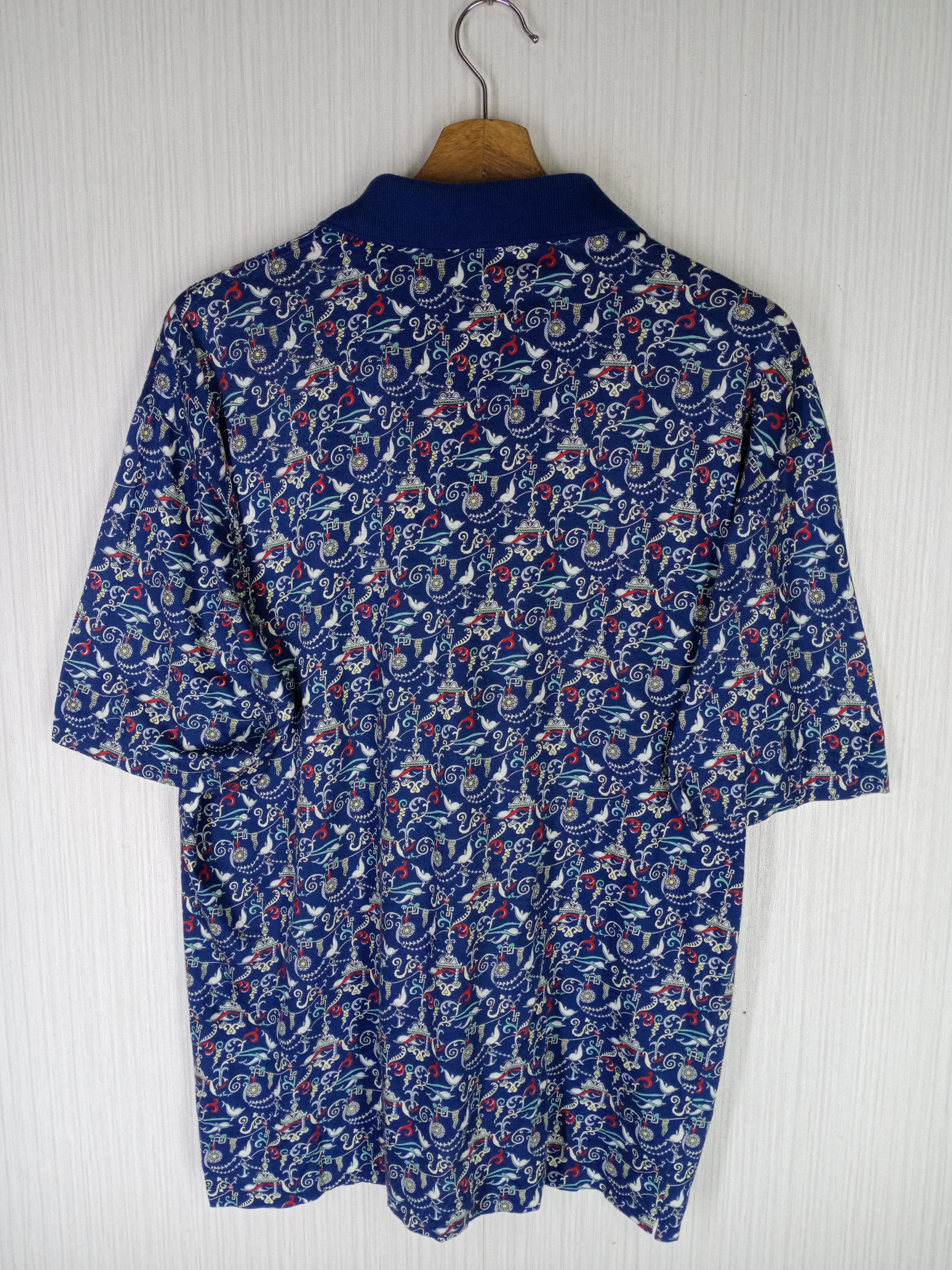 Salvatore Ferragamo Rare Vintage Salvatore Ferragamo Fullprint Polo Shirt Size US M / EU 48-50 / 2 - 10 Thumbnail