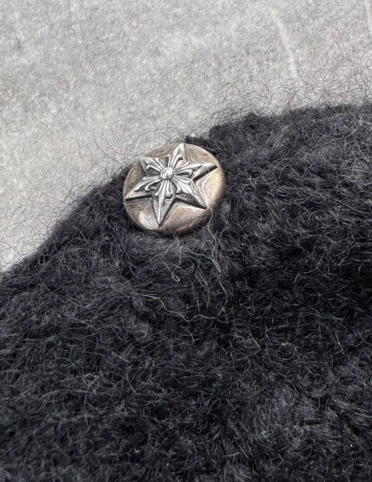 Chrome Hearts Chrome Hearts Leather Applique Silver Double-Layer Beanie Size ONE SIZE - 3 Thumbnail