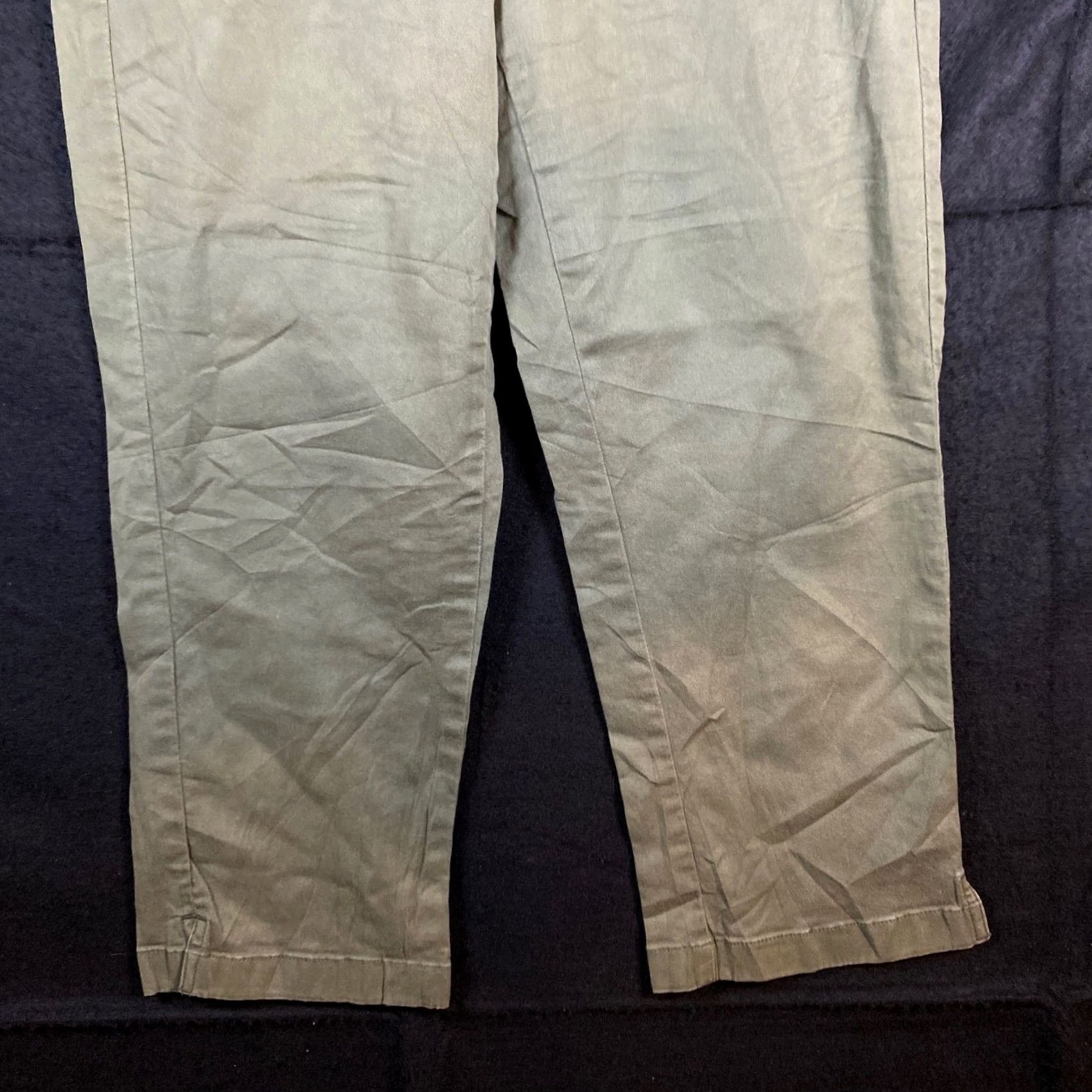 Vintage LL Bean Womens Pants Green Chinos Favorite Fit Capri Cropped Mid Rise Stretch 10 Size 24" / US 00 / IT 34 - 3 Thumbnail
