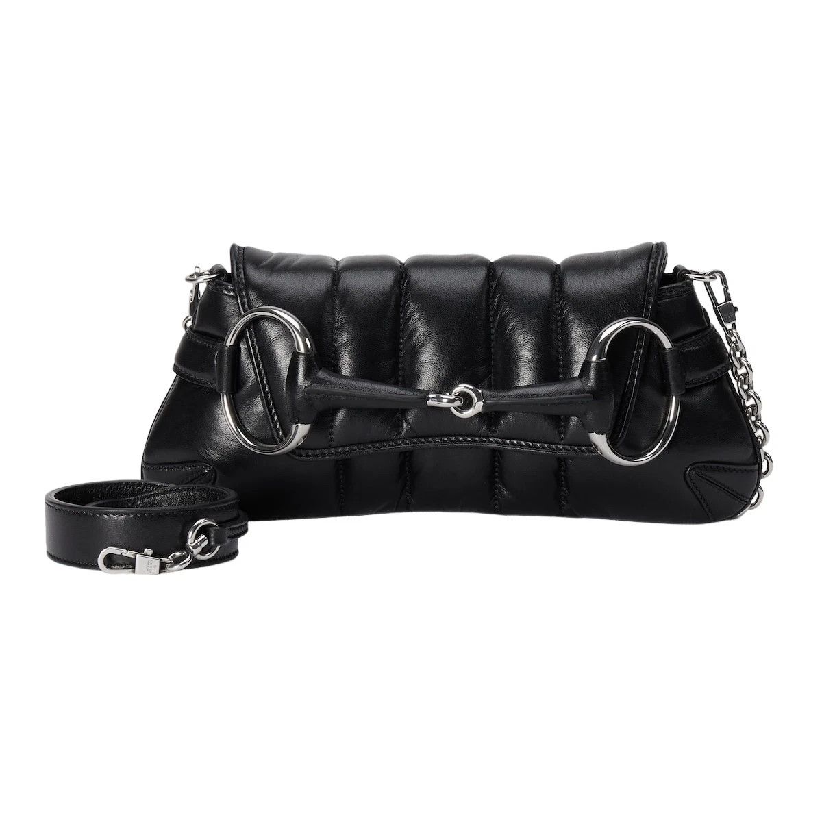 Gucci GUCCI Small Black Quilted Horsebit Chain Bag Size ONE SIZE - 3 Thumbnail