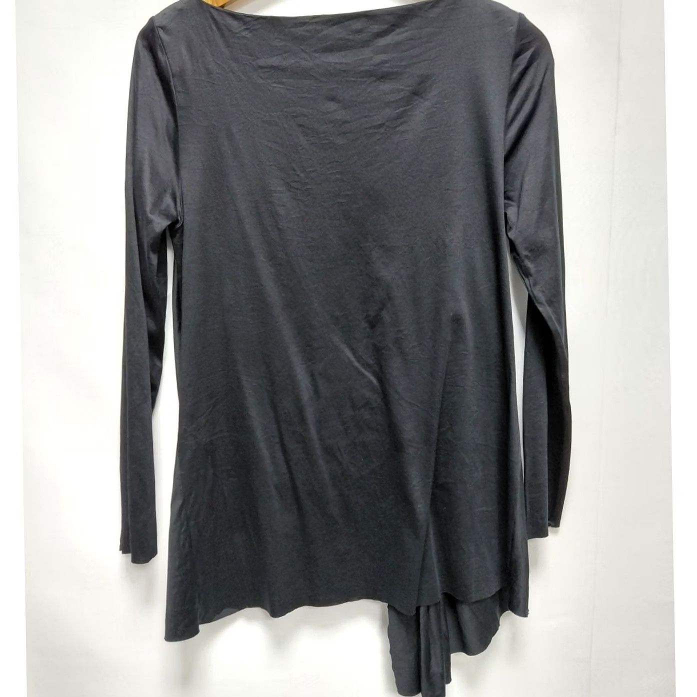 Cos COS Black Long Sleeve Top Solid Boat Neck Size S Size S / US 4 / IT 40 - 2 Thumbnail
