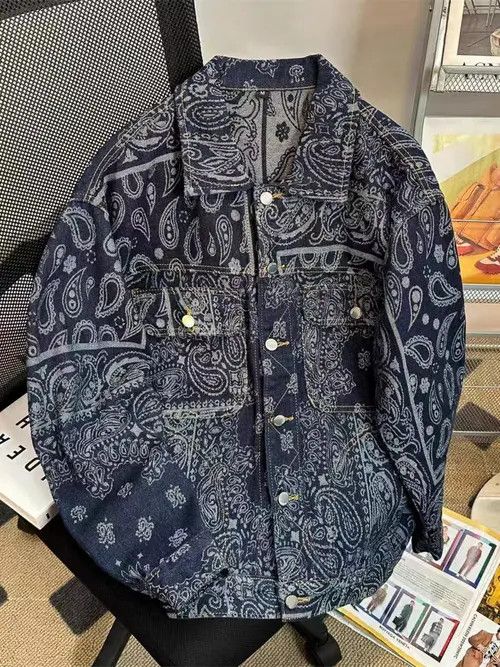 Japanese Brand Hop Street Graffiti Loose Casual Denim Jacket Size US L / EU 52-54 / 3 - 5 Thumbnail