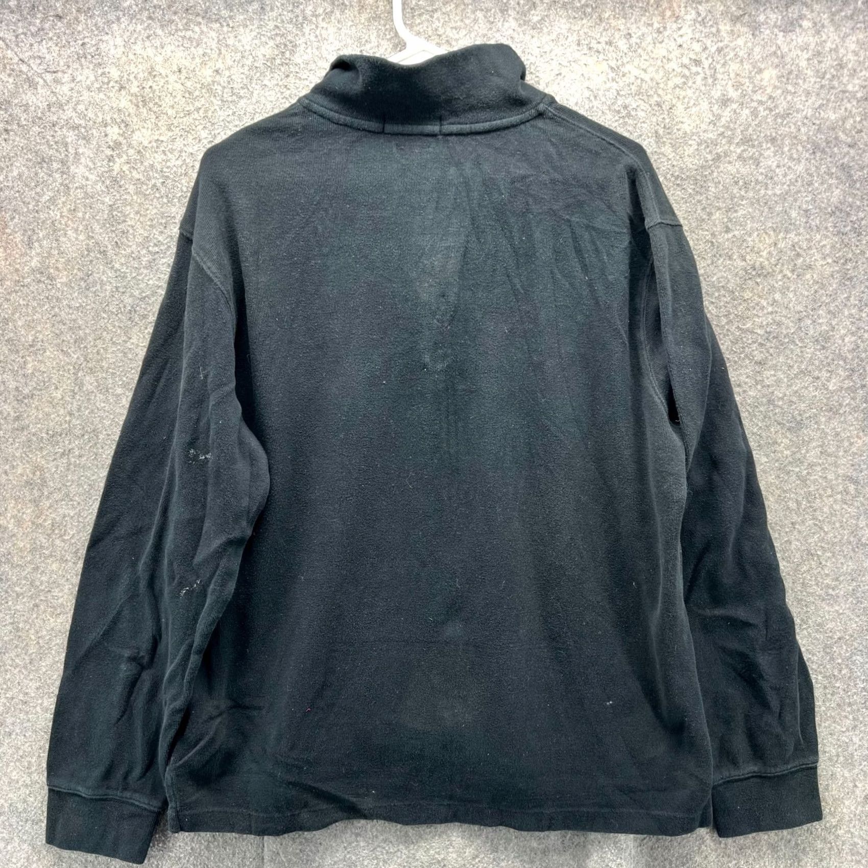 Ralph Lauren VINTAGE Ralph Lauren Pullover Men Large Black Quarter Zip Pony Estate Sweatshirt Size US L / EU 52-54 / 3 - 2 Thumbnail
