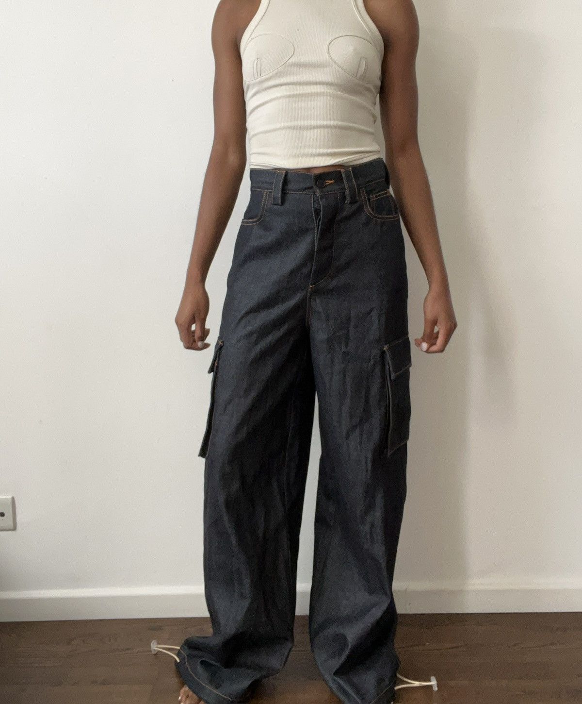 Sunnei Sunnei Navy Cargo jeans Size 27" / US 4 / IT 40 - 4 Thumbnail