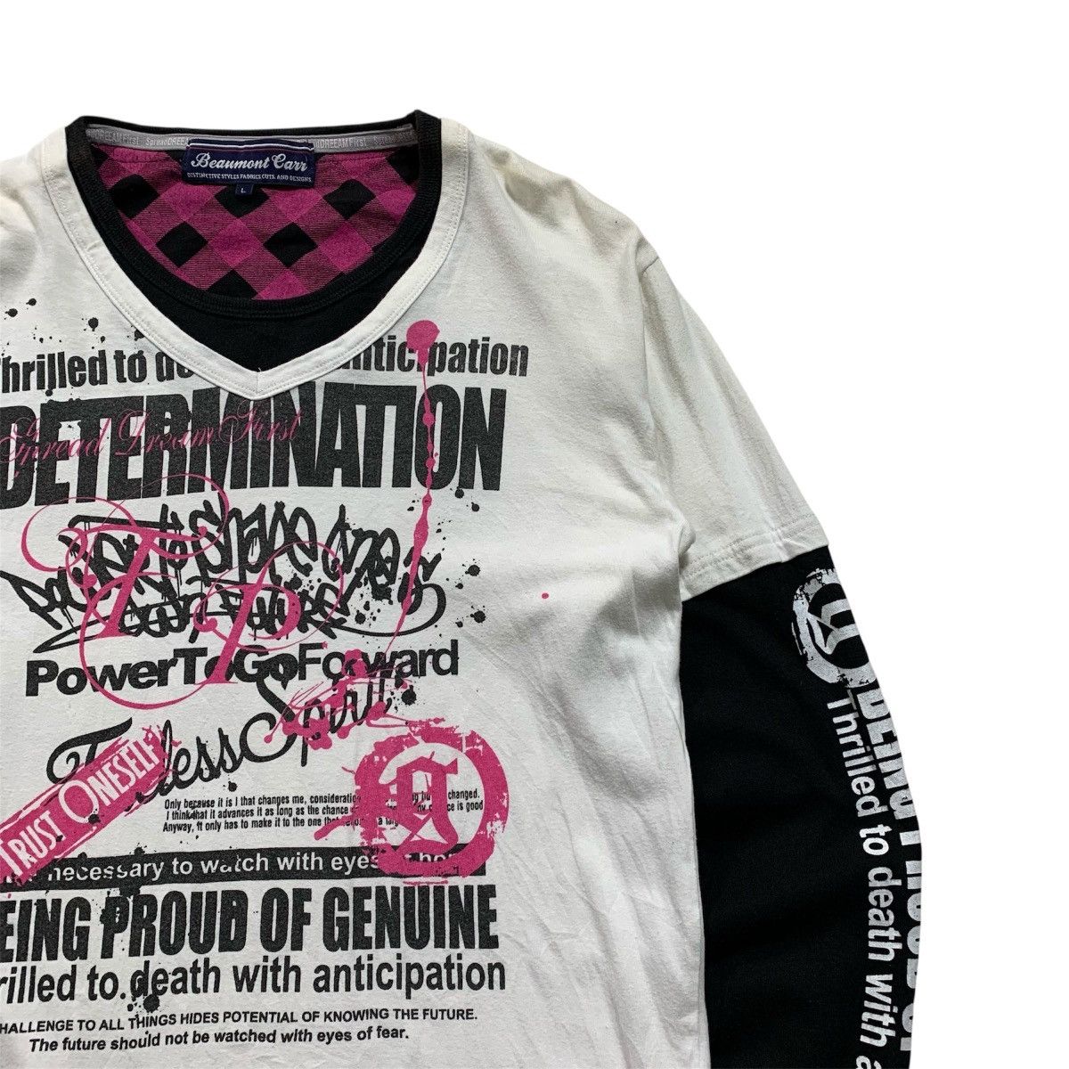 Japanese Brand Beaumont Carr Double Layer Longsleeve Poem V-keii Lgb Style Size US L / EU 52-54 / 3 - 2 Thumbnail