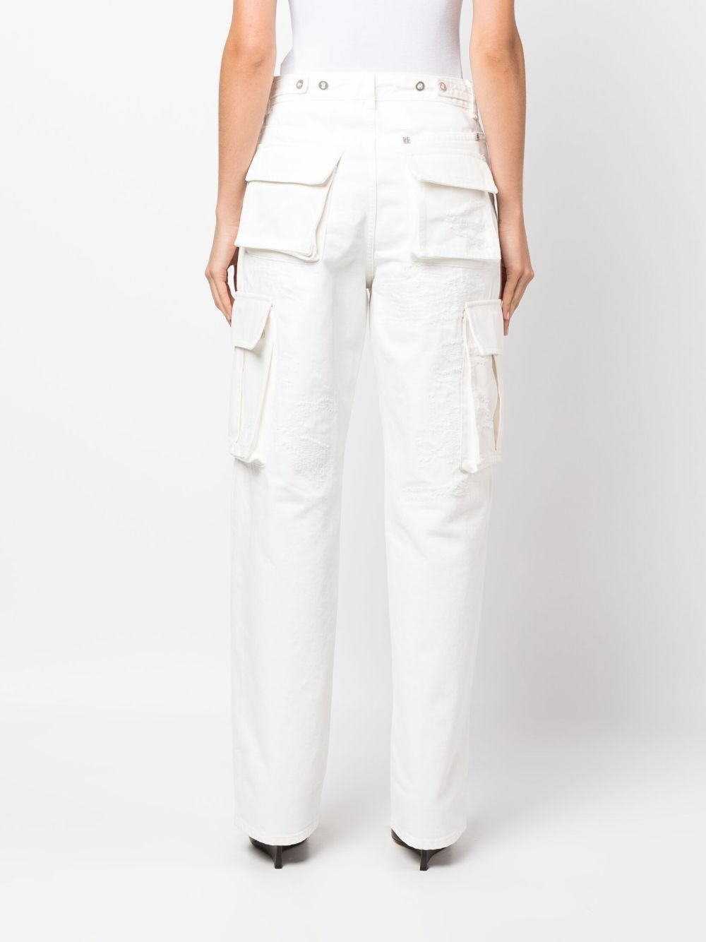 Givenchy o1y0925 Denim Pant in White Size 27" / US 4 / IT 40 - 4 Thumbnail