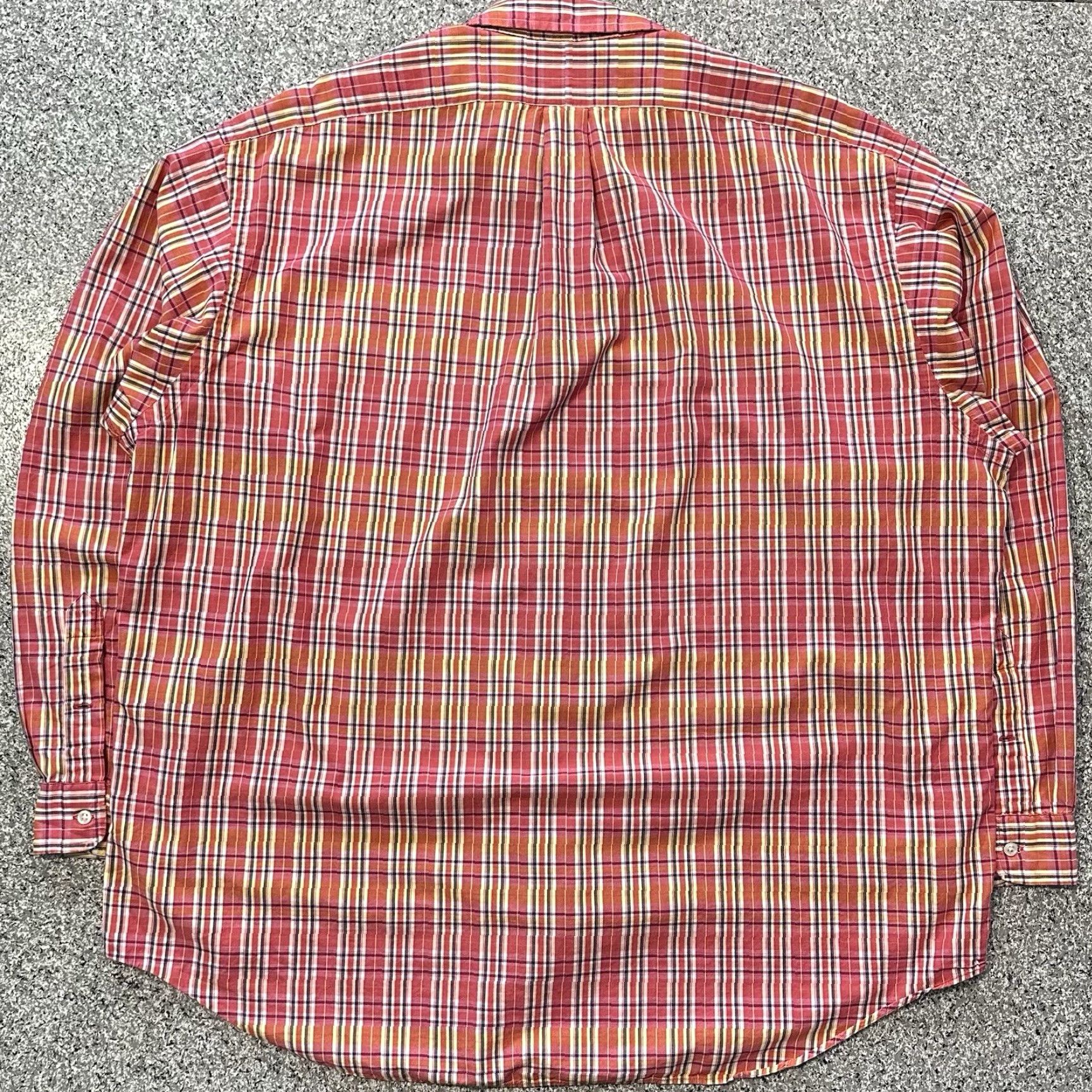 Polo Ralph Lauren Polo Ralph Lauren Shirt Mens 2XL Button-Up Plaid Red Yellow Long Sleeve Cotton Button-Down Classic Fit Size US XXL / EU 58 / 5 - 8 Thumbnail
