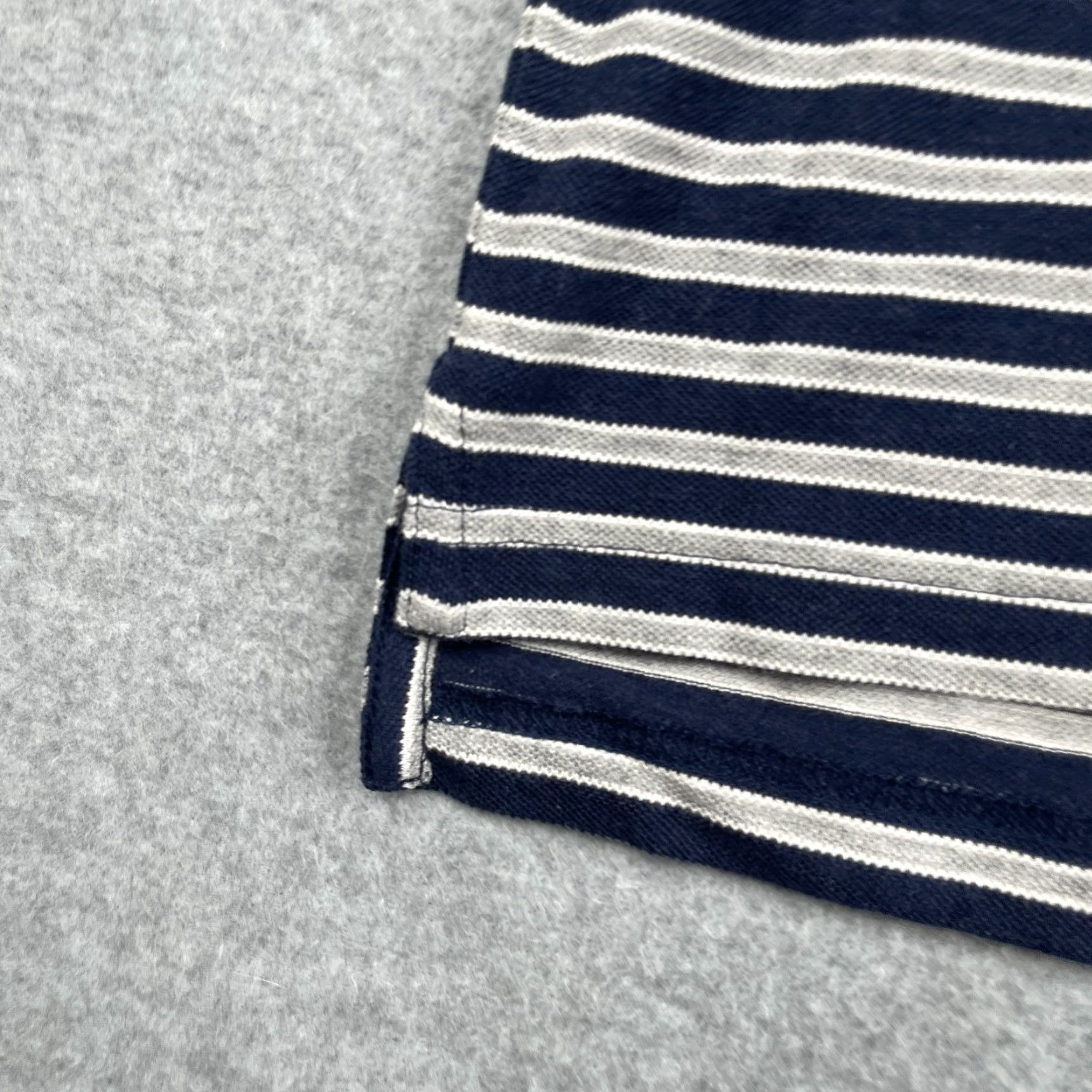 Vintage Alan Flusser Polo Shirt XL Navy Blue White Striped Preppy Mens New NWT Size US XL / EU 56 / 4 - 2 Thumbnail