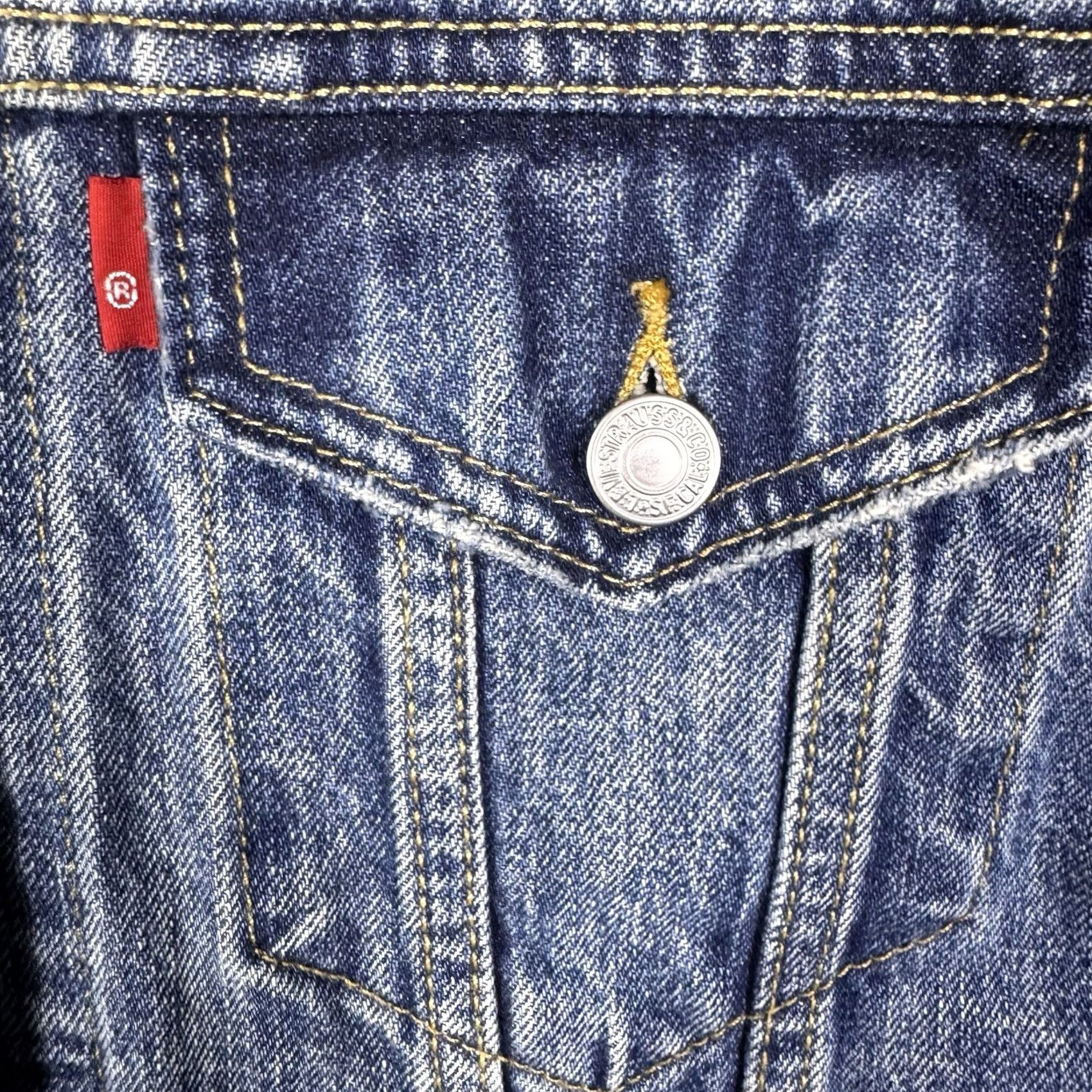 Levi's VINTAGE Levi's Trucker Denim Jacket Mens S Regular Blue 38 in Cotton Denim USA Western 80s 90s Biker Leather? No, exclude. Size US S / EU 44-46 / 1 - 5 Thumbnail