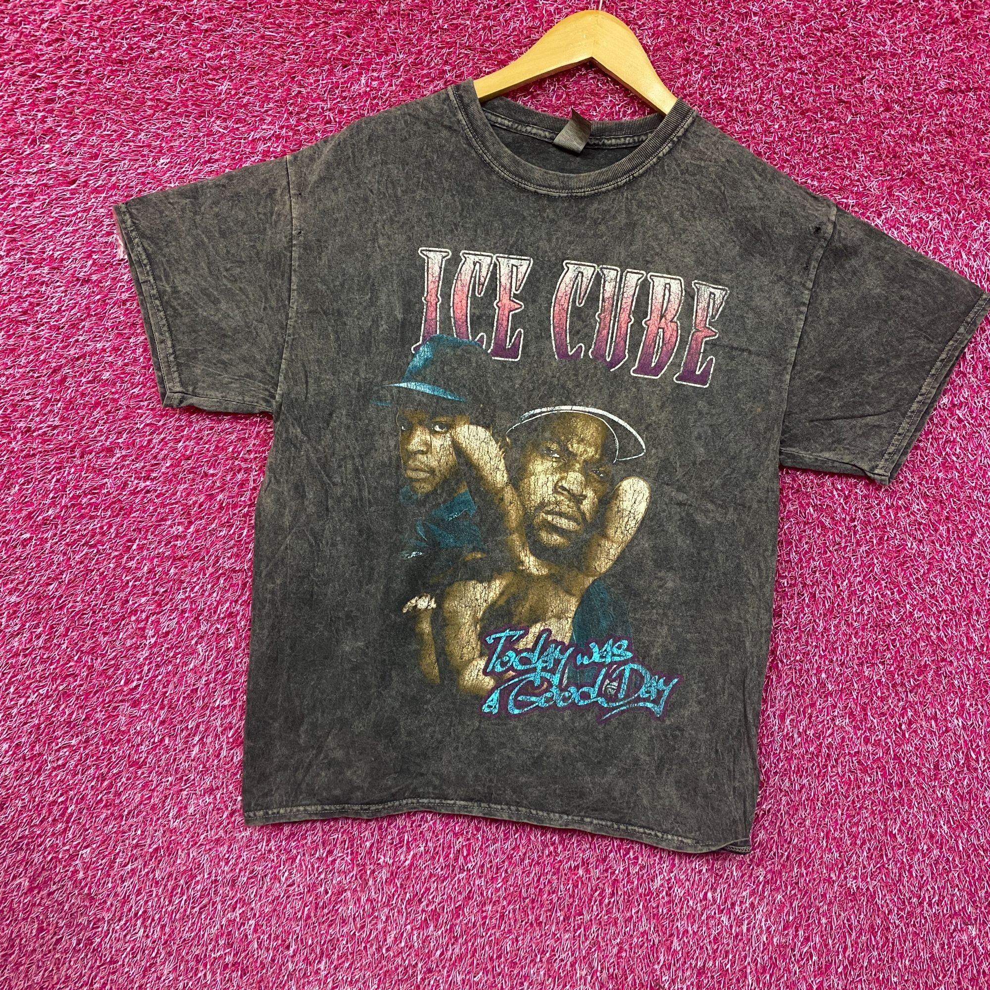 Rap Tees Ice Cube Today Was a Good Day West Coast Rap Acid Wash Tee l Size US L / EU 52-54 / 3 - 3 Thumbnail