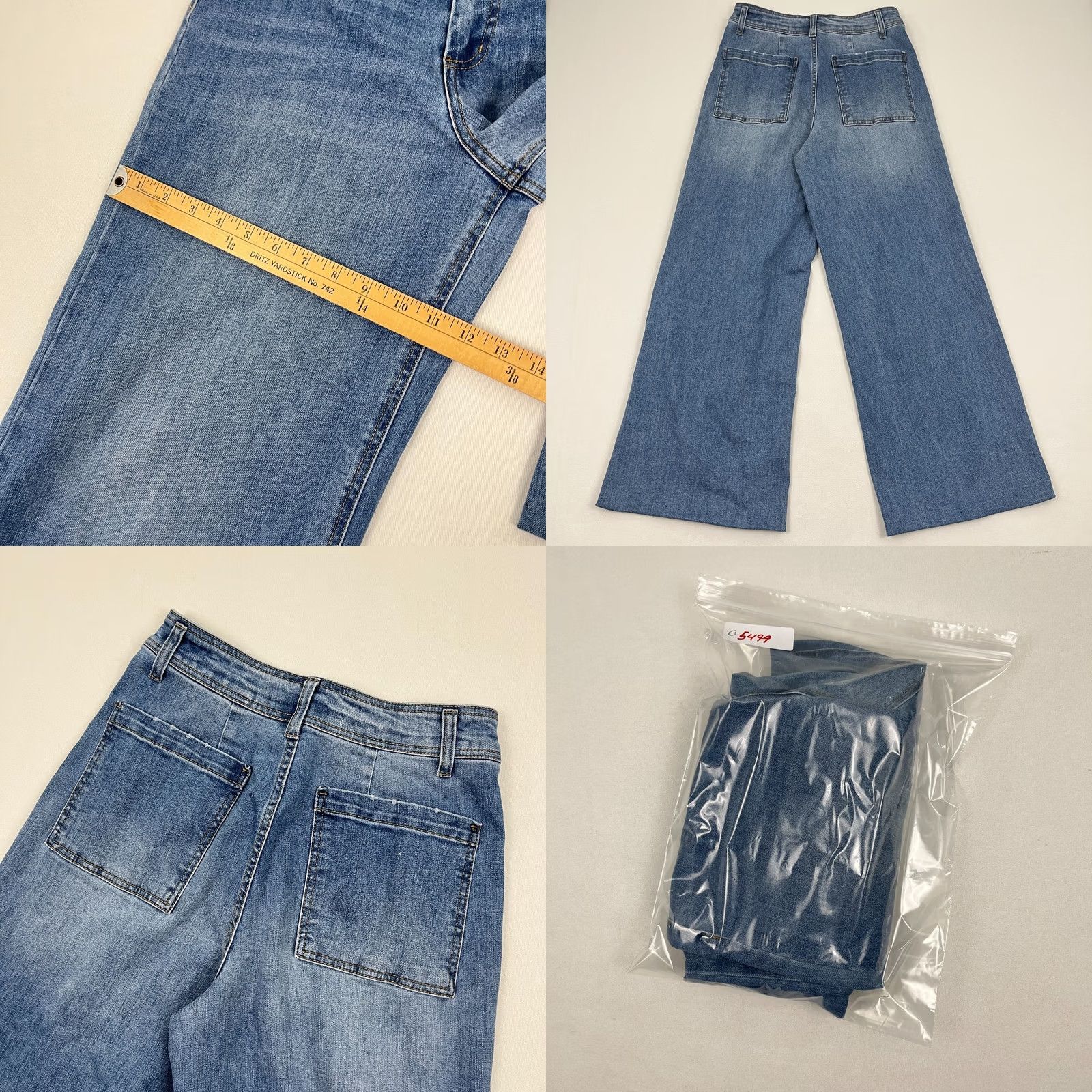 Vintage OAT New York Jeans womens 8/29 W28 I29 Wide-Leg Baggy High Rise Stretch Capsule Shirt/Hoodie/Hat Size 30" / US 8 / IT 44 - 8 Thumbnail