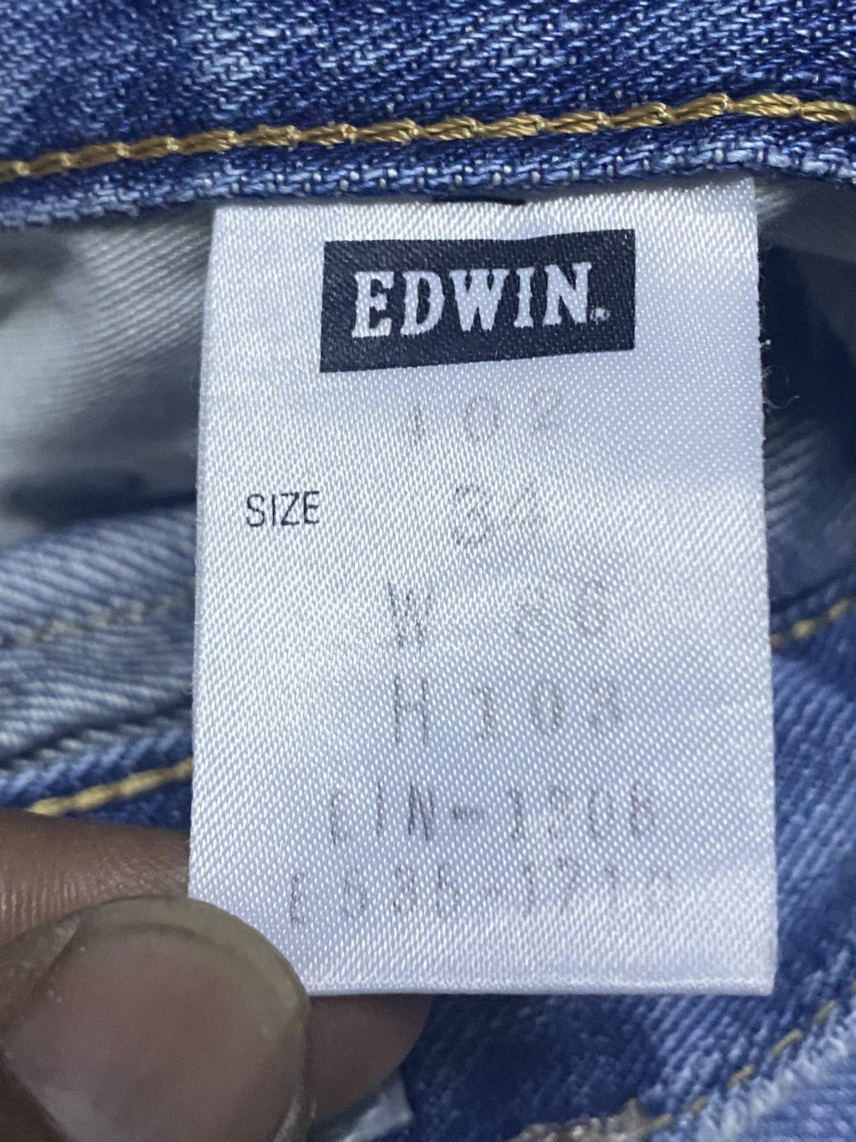 Edwin Vintage Edwin 402 Blue Wash Straight Jeans Size US 34 / EU 50 - 15 Thumbnail
