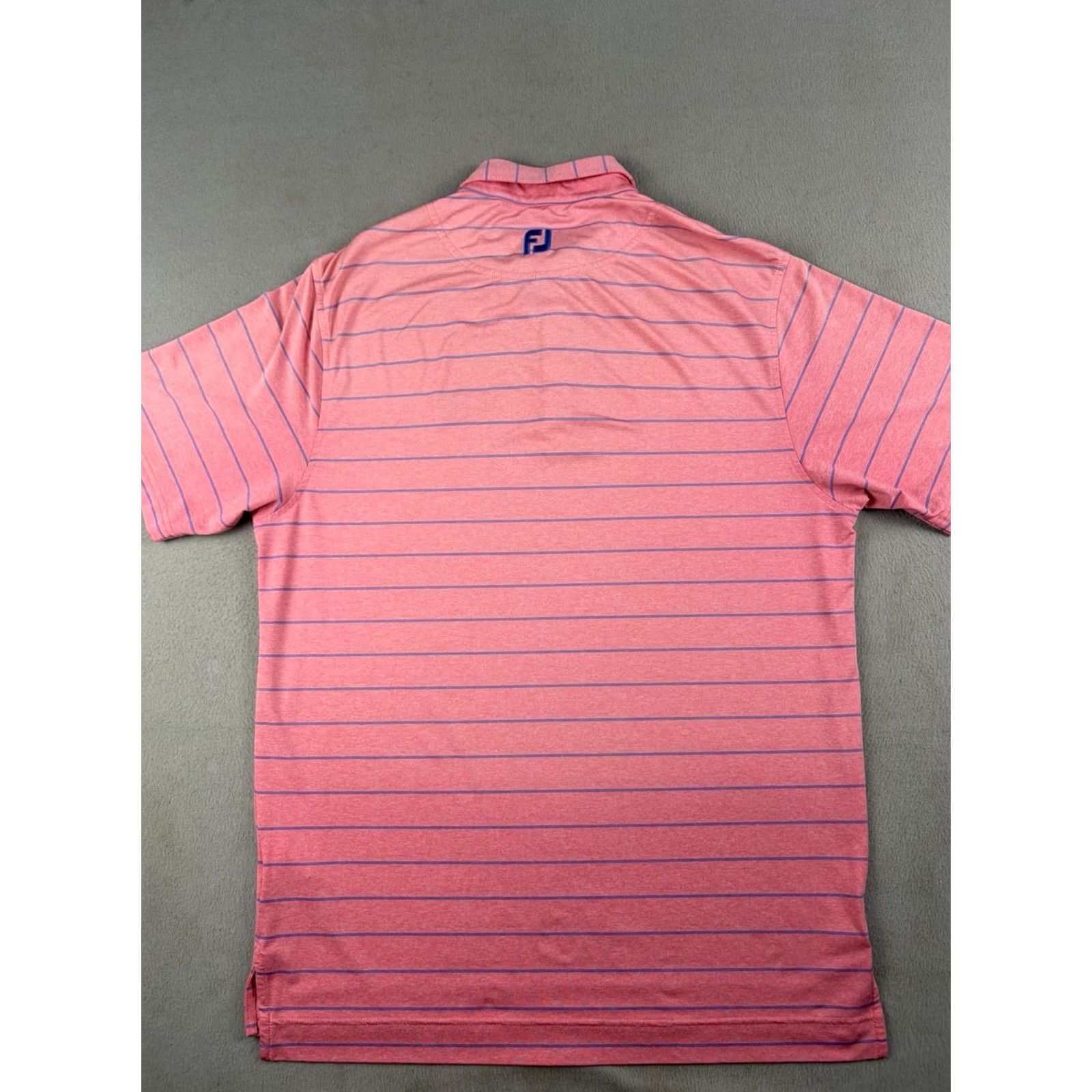Footjoy FootJoy Polo Shirt Men M Pink Striped Tour Collar Golf Performance Shirts Polo Athletic Regular Size US M / EU 48-50 / 2 - 4 Thumbnail