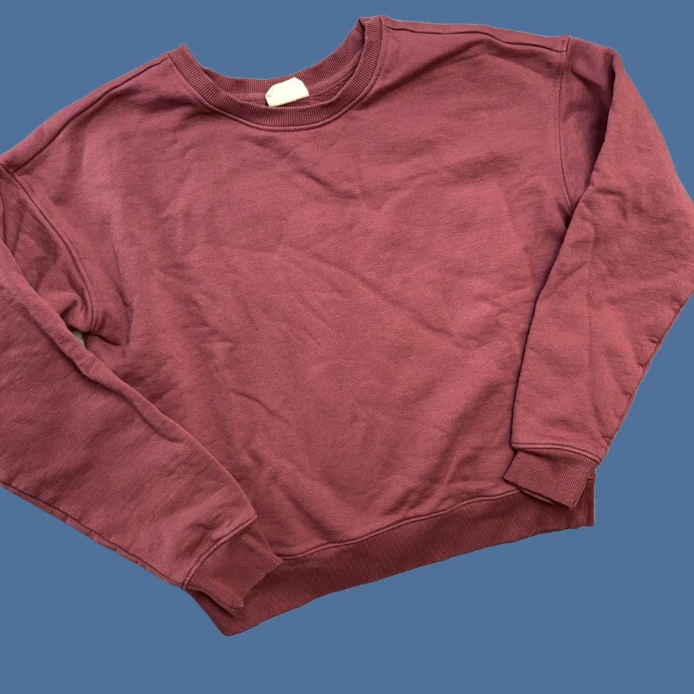 Vintage Pact Sweatshirt Womens Small Rose Burgundy Organic Cotton Crewneck Midweight Regular Sweatshirt Pullover Crew Neck Red Fall Winter Women 2020s Size S / US 4 / IT 40 - 1 Thumbnail