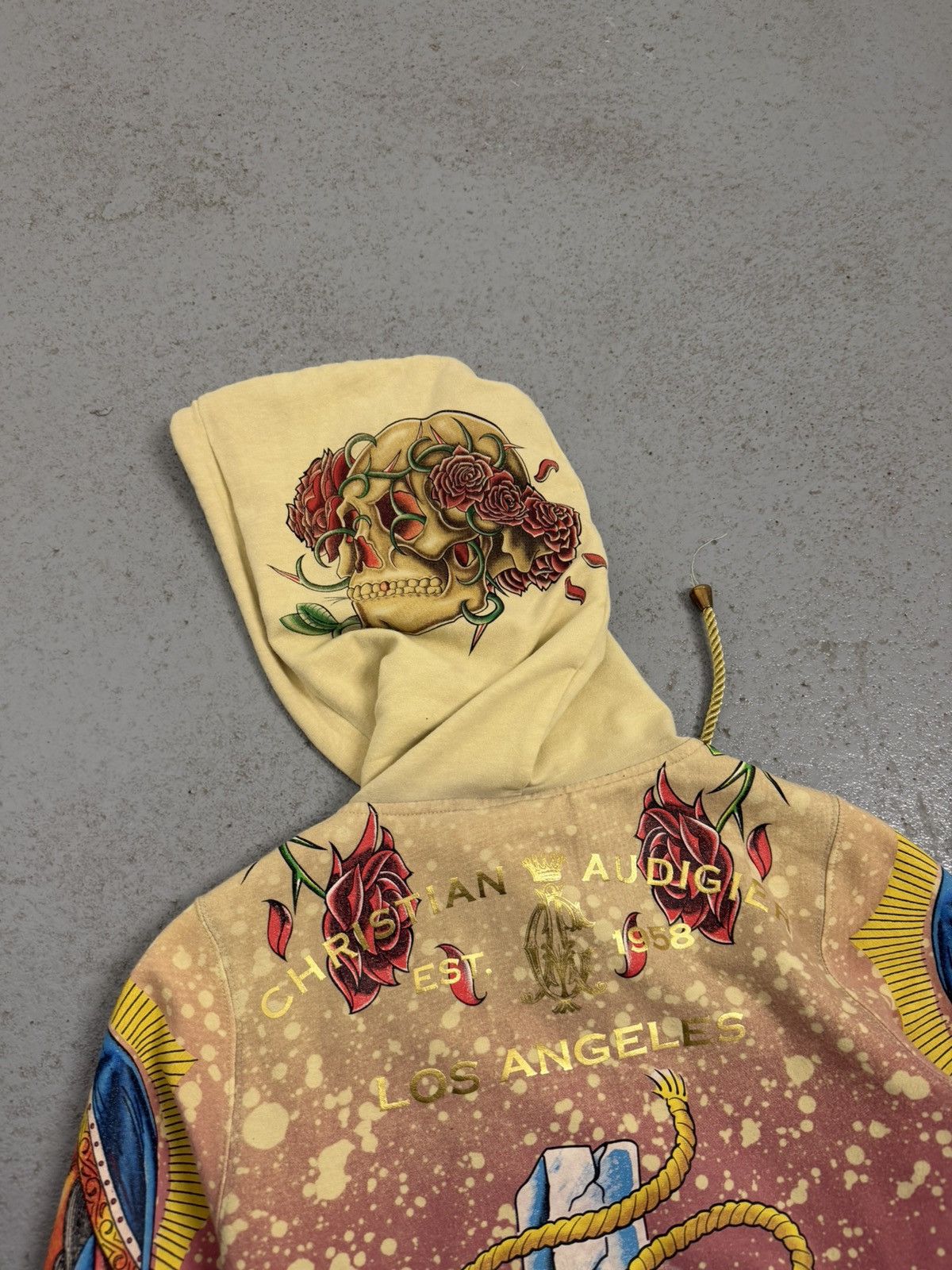 Christian Audigier Christian Audigier Holy Diva Overprinted Y2K Zip Hoodie Size XS / US 0-2 / IT 36-38 - 17 Thumbnail