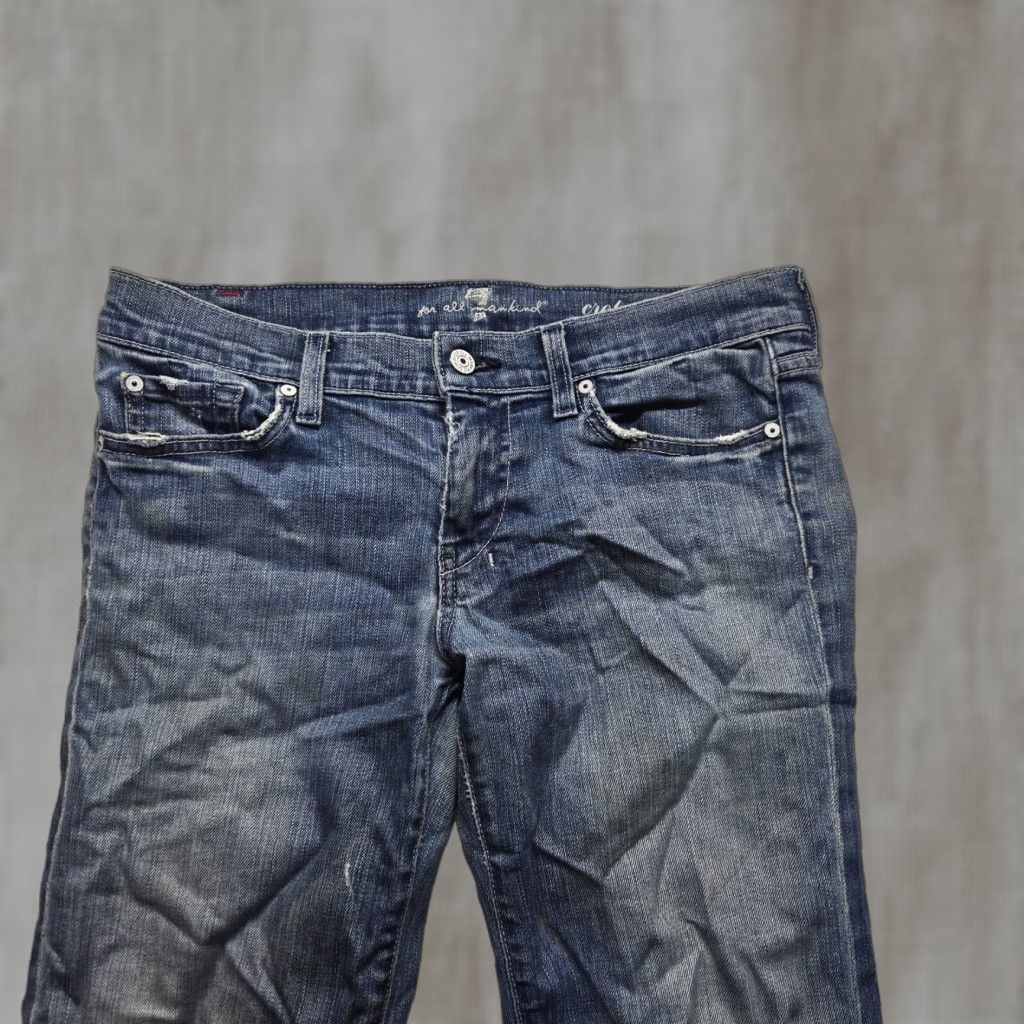 7 For All Mankind 7 For All Mankind Jeans Blue Denim Cotton Straight Leg Regular Fit Women's 29 Size 29" - 1 Thumbnail